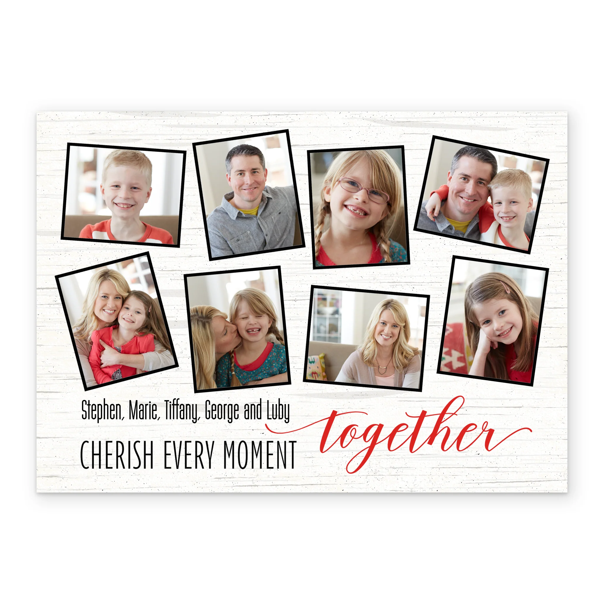 Personalised Photo Upload Collage 'Cherish Every Moment' Christmas Card - Image 2