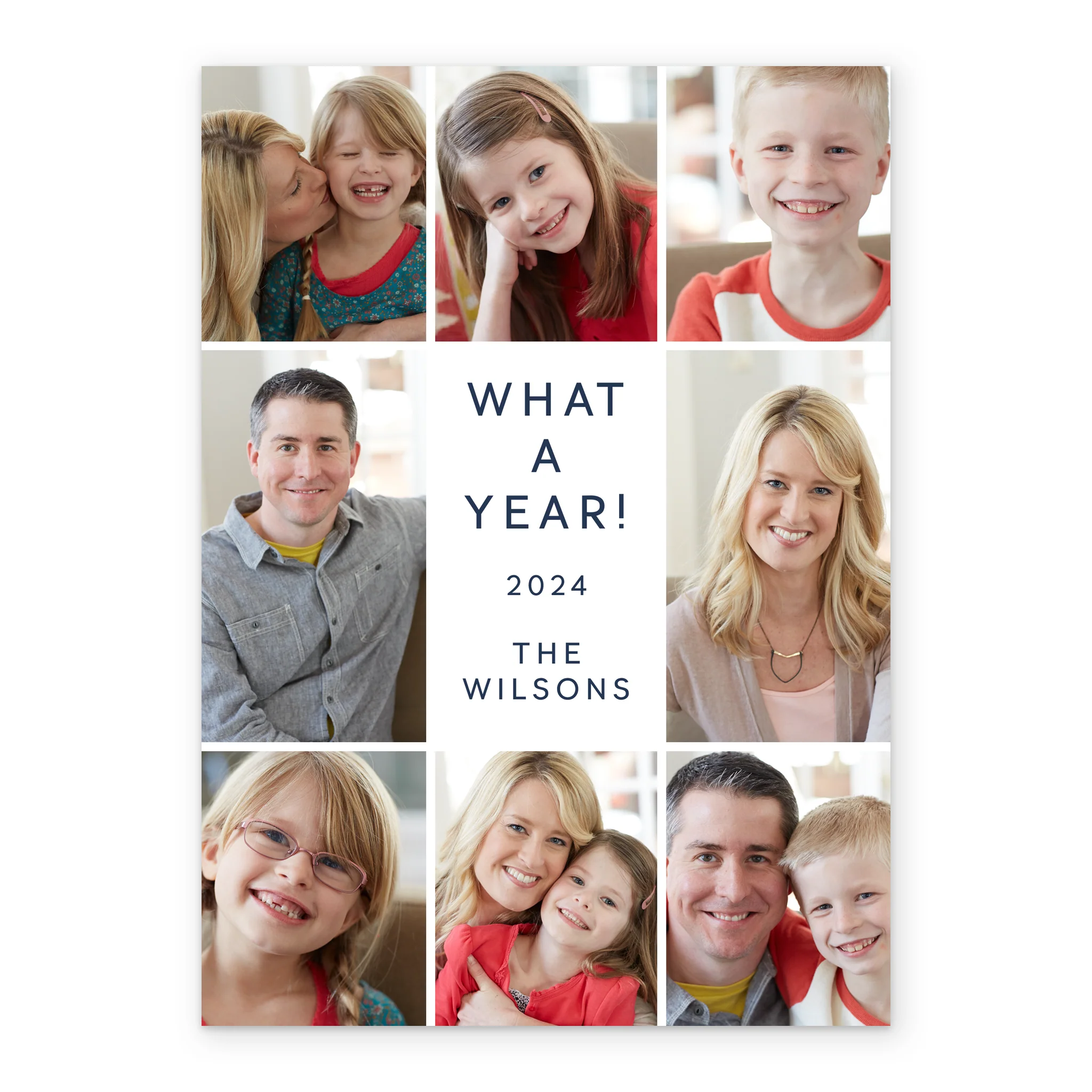 Personalised Photo Upload Collage 'What A Year!' Christmas Card - Image 2