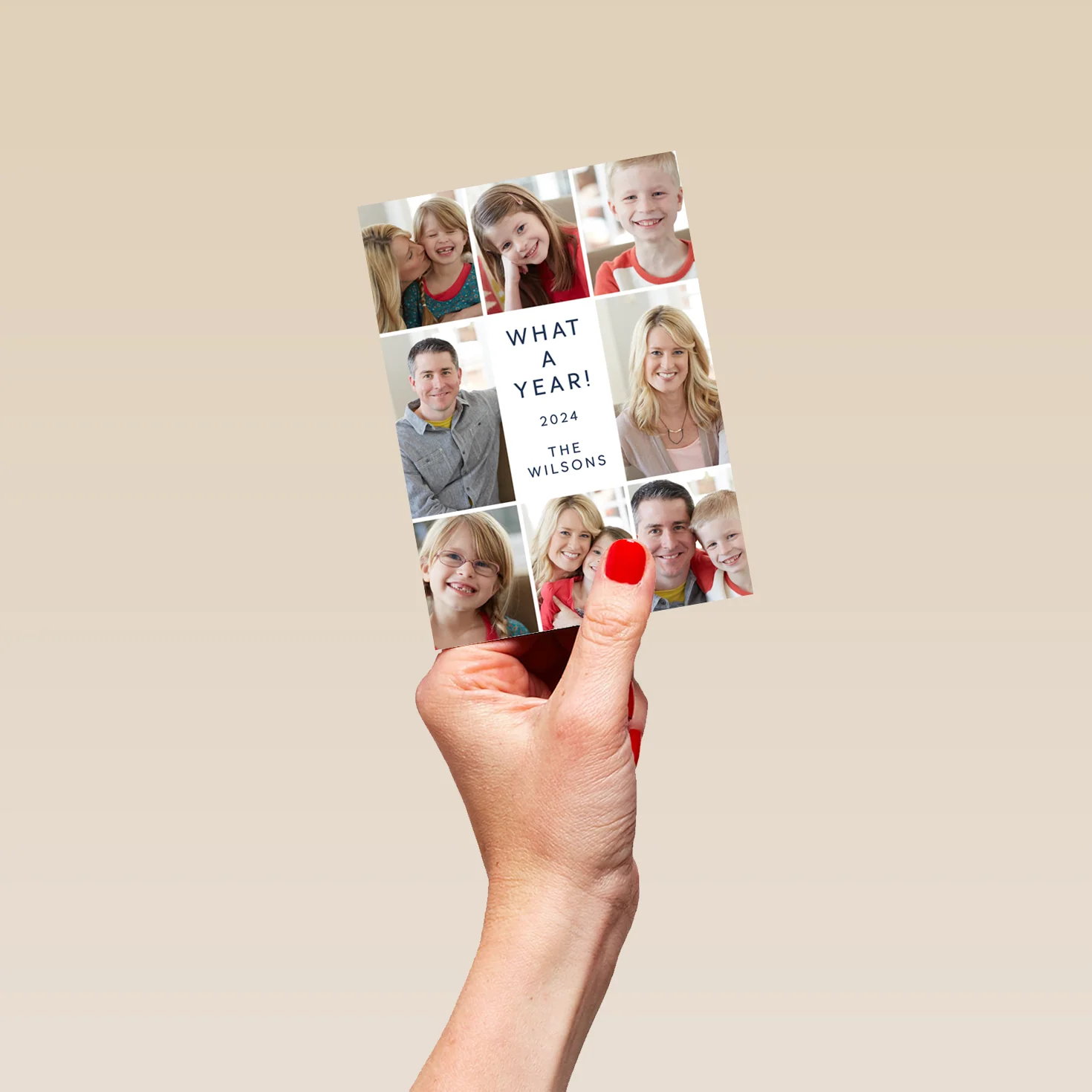 Personalised Photo Upload Collage 'What A Year!' Christmas Card - Image 4