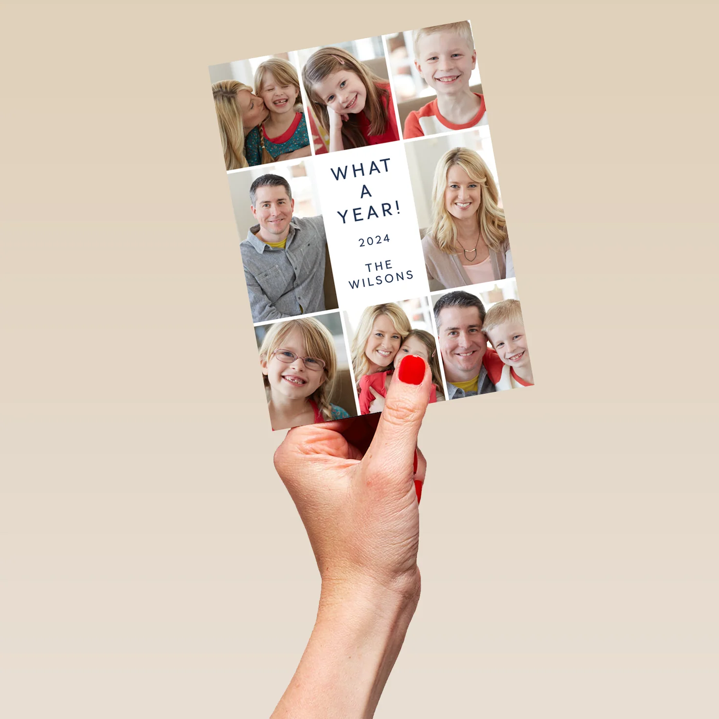 Personalised Photo Upload Collage 'What A Year!' Christmas Card - Image 5