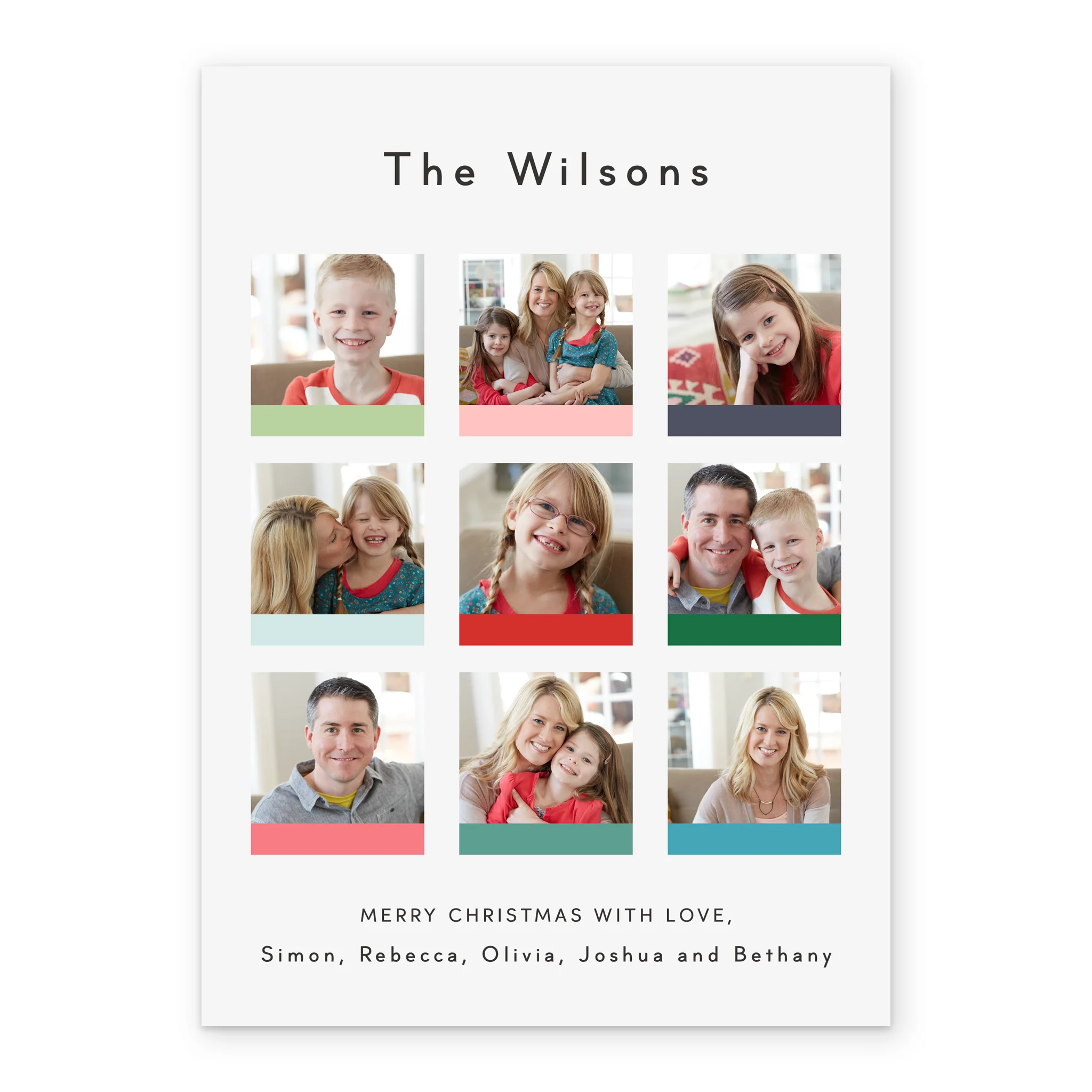 Personalised Photo Upload Collage 'With Love' Christmas Card - Image 2
