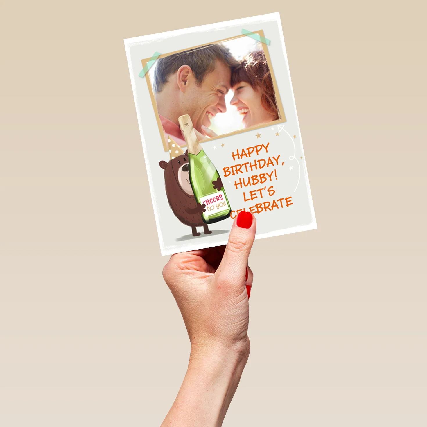 Personalised Photo Upload Cute All About Gus Husband Birthday Card - Image 5