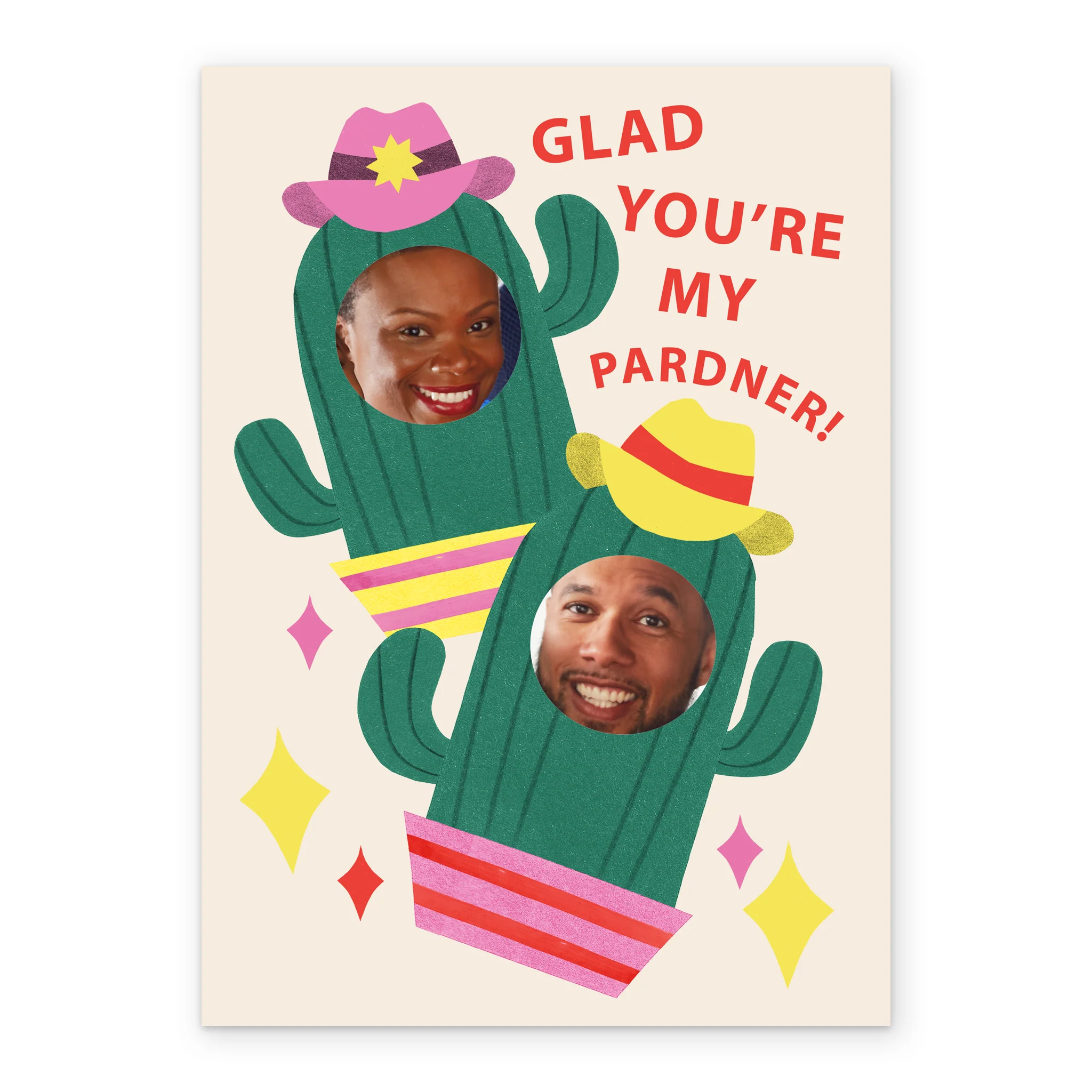Personalised Photo Upload 'Cute Cacti' Our Anniversary Card - Image 2