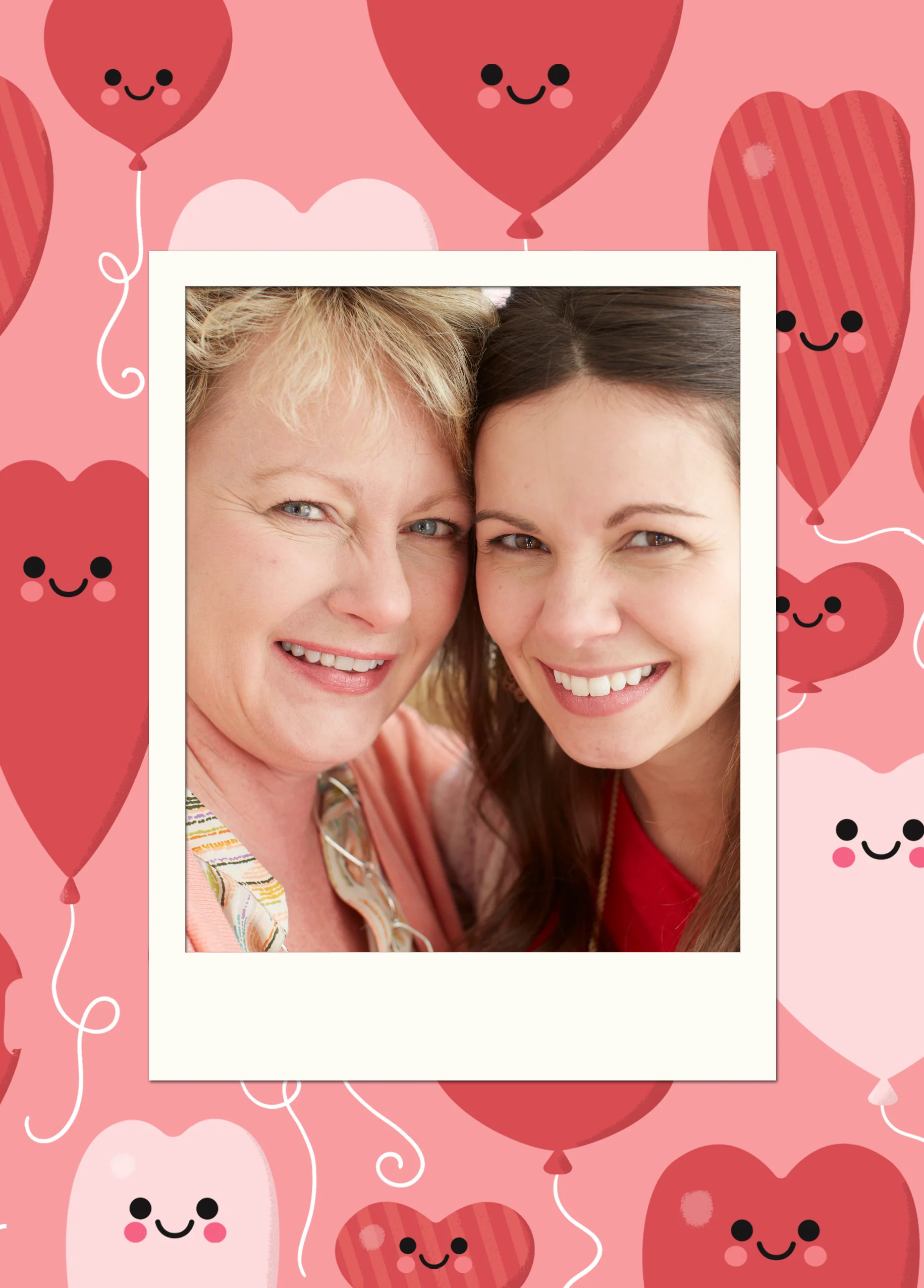 Personalised Photo Upload Cute Heart Balloons Valentine's Day Card