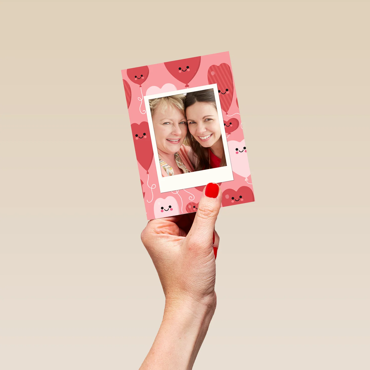 Personalised Photo Upload Cute Heart Balloons Valentine's Day Card - Image 4