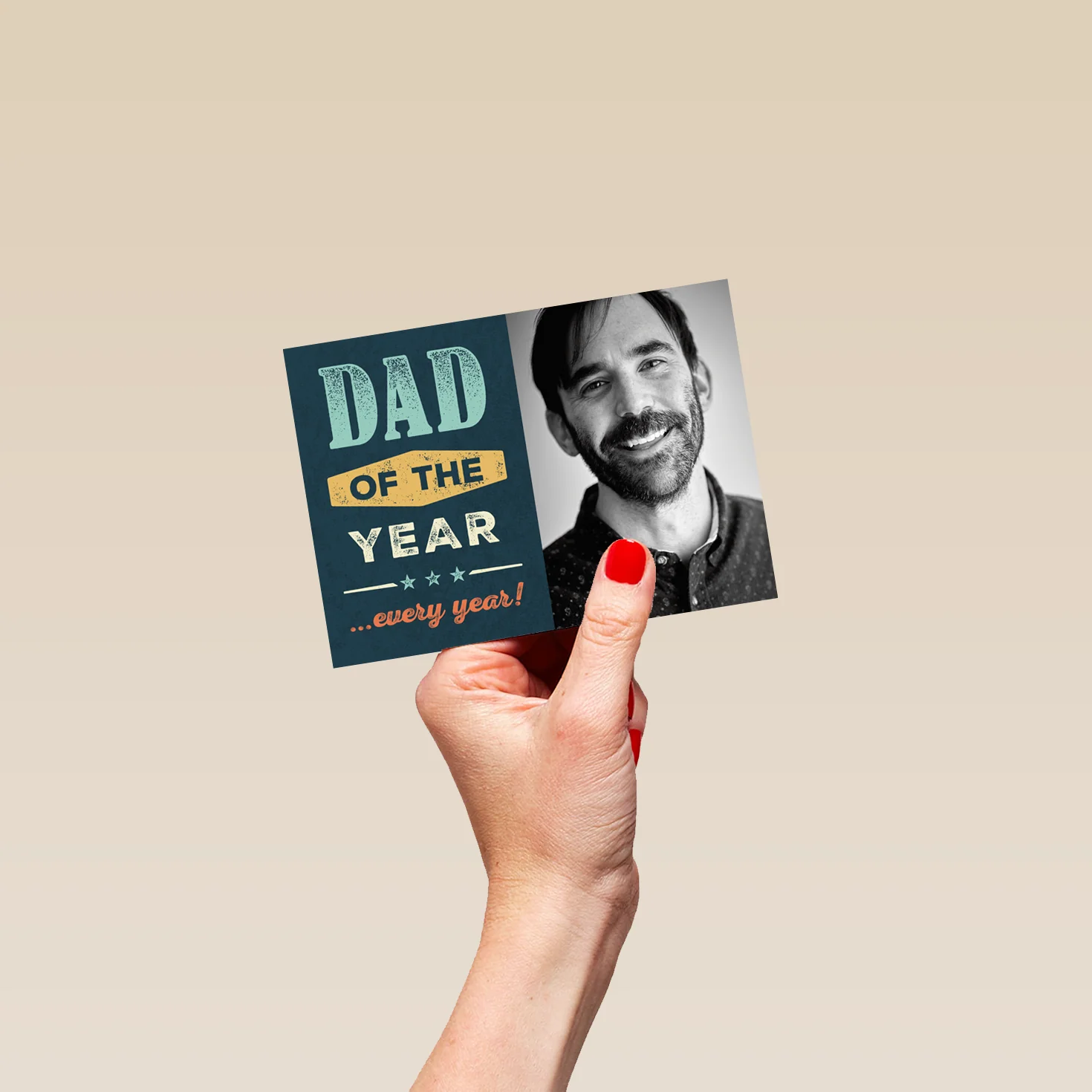 Personalised Photo Upload Dad of the Year Father's Day Card - Image 4