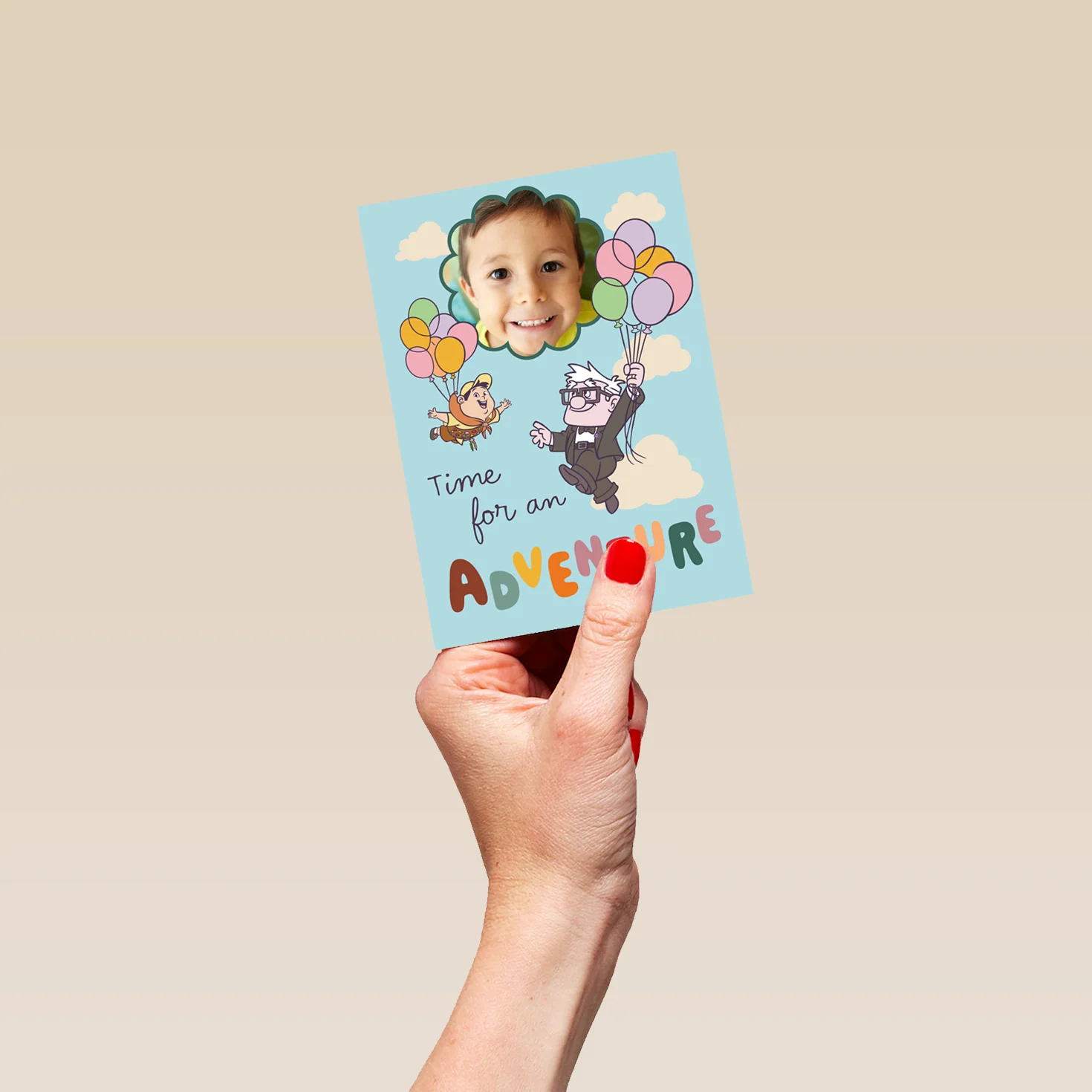 Personalised Photo Upload Disney Up Birthday Card - Image 4