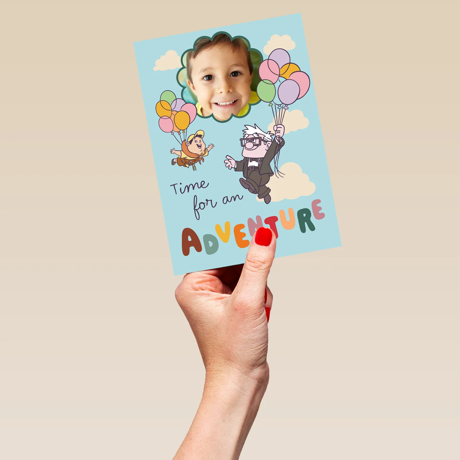 Personalised Photo Upload Disney Up Birthday Card - Image 5
