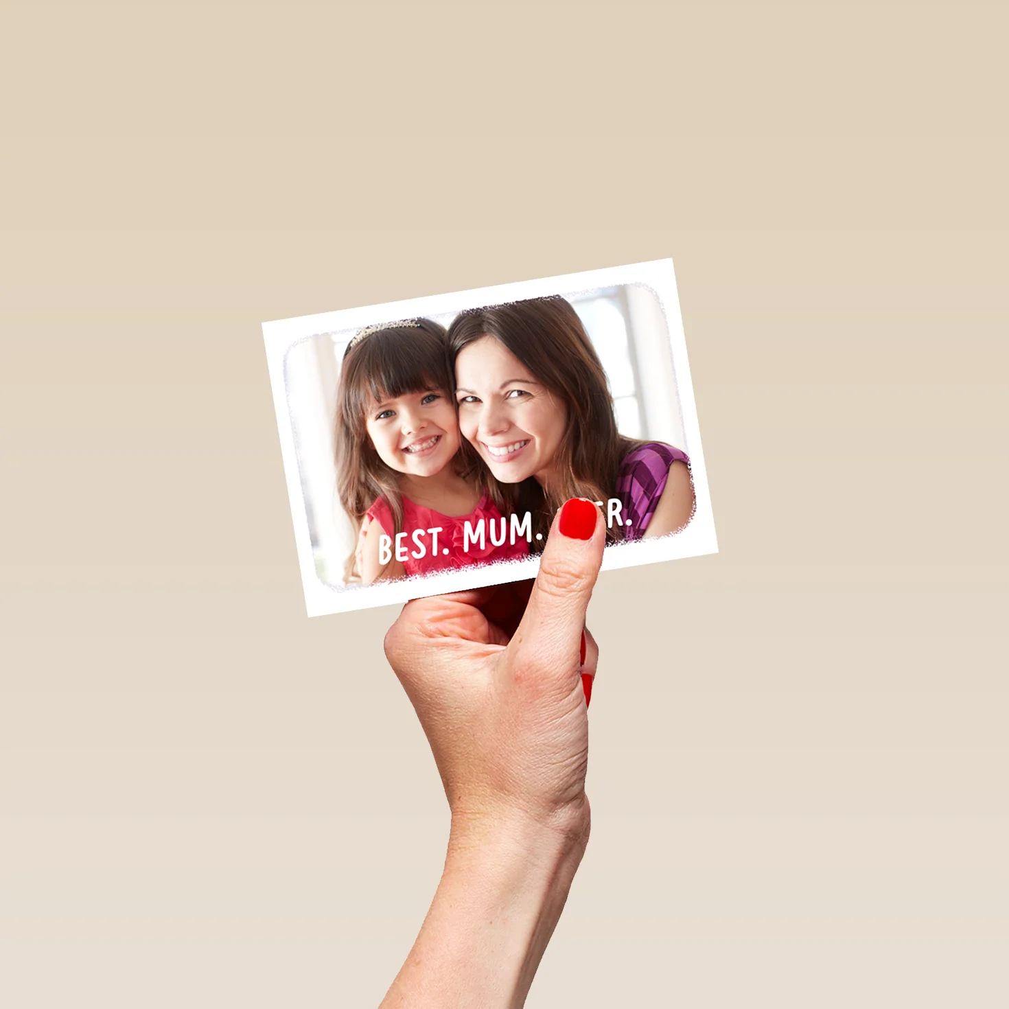 Personalised Photo Upload & Editable 'Best. Mum. Ever.' Mother's Day Card - Image 4