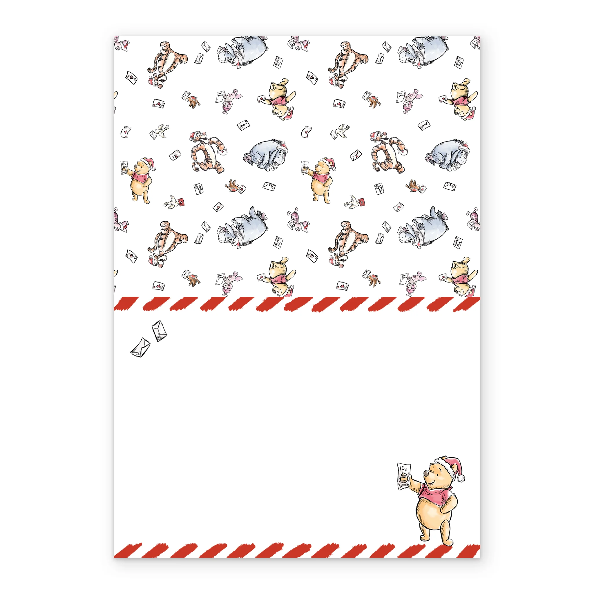 Personalised Photo Upload & Editable Disney Pooh & Piglet Christmas Card - Image 3