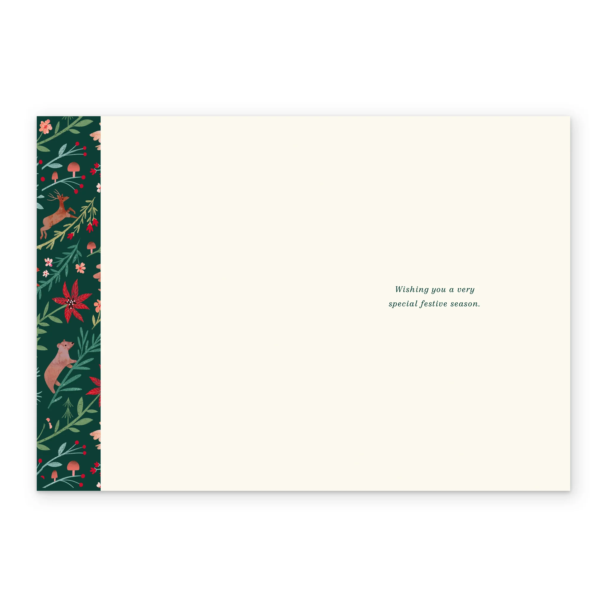 Personalised Photo Upload & Editable Festive Foliage Christmas Card - Image 3
