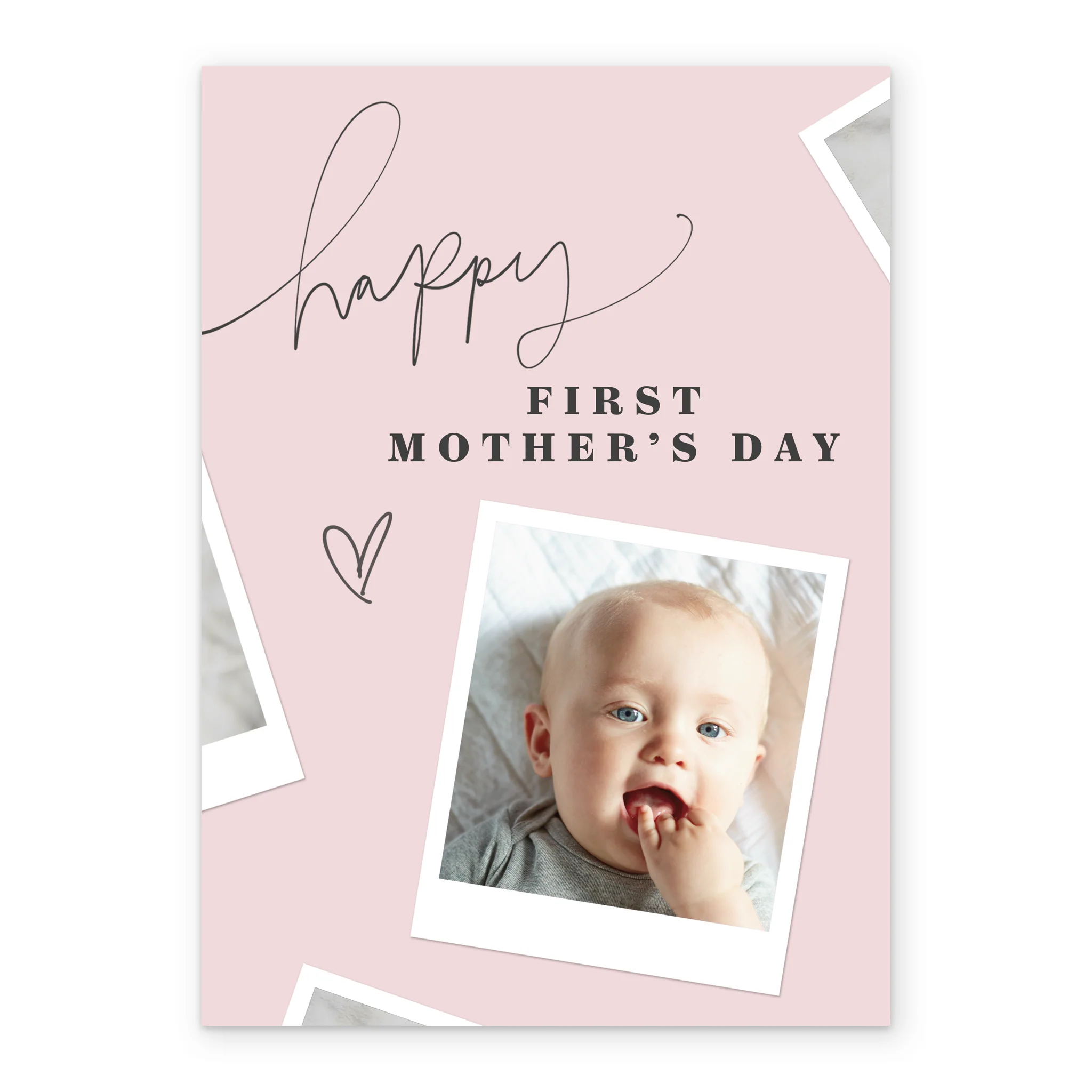Personalised Photo Upload & Editable Heart First Mother's Day Card - Image 2