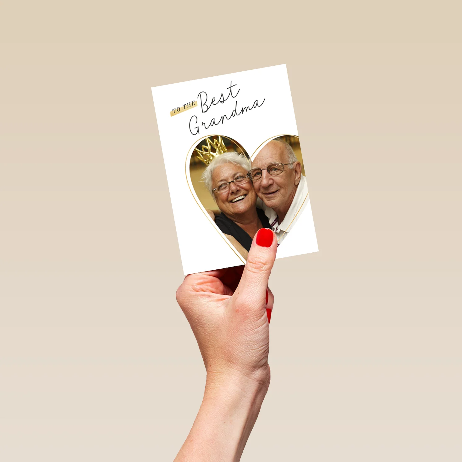 Personalised Photo Upload & Editable Heart Mother's Day Card - Image 4