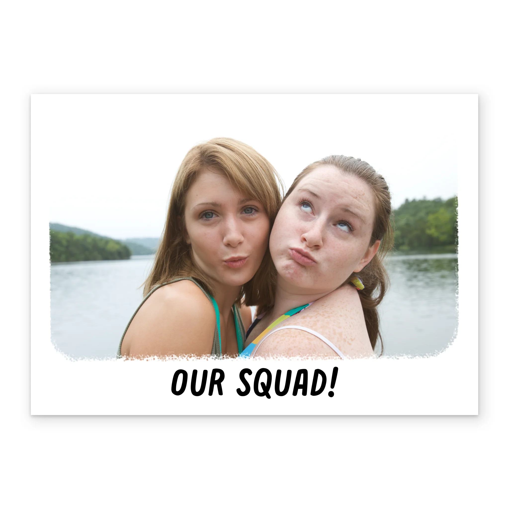 Personalised Photo Upload & Editable Simple Text Just to Say Card - Image 2