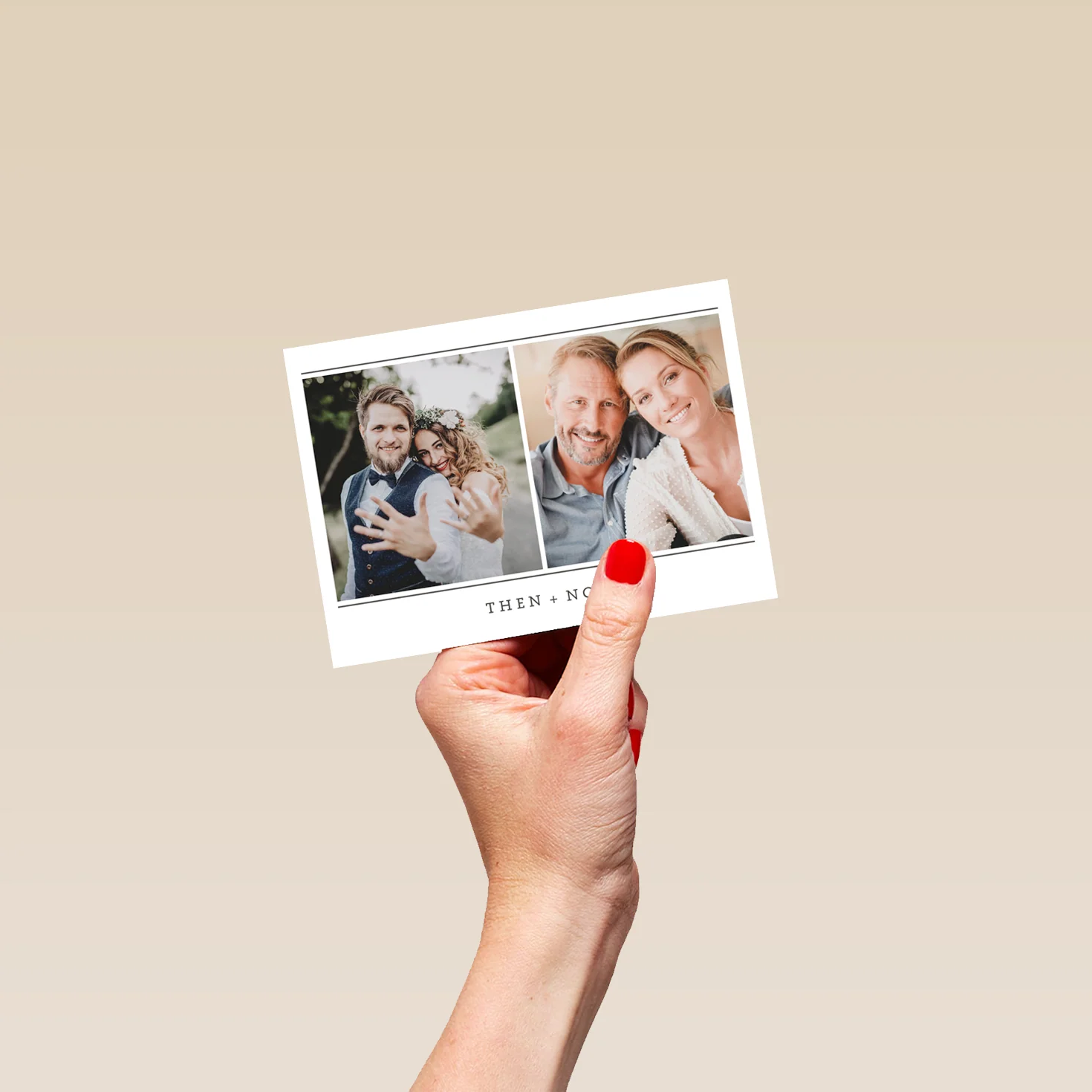 Personalised Photo Upload & Editable Twin Frame Anniversary Card - Image 4