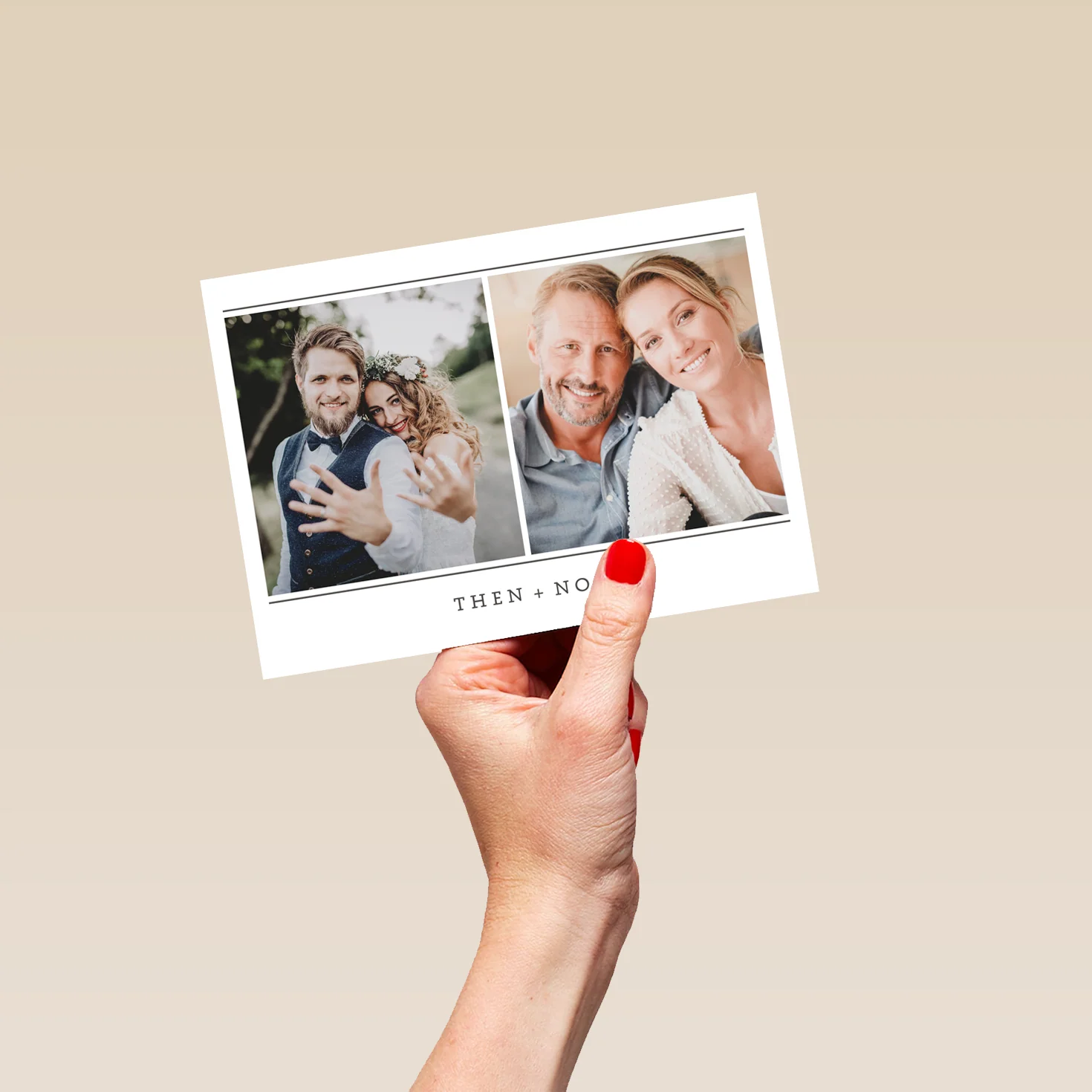Personalised Photo Upload & Editable Twin Frame Anniversary Card - Image 5