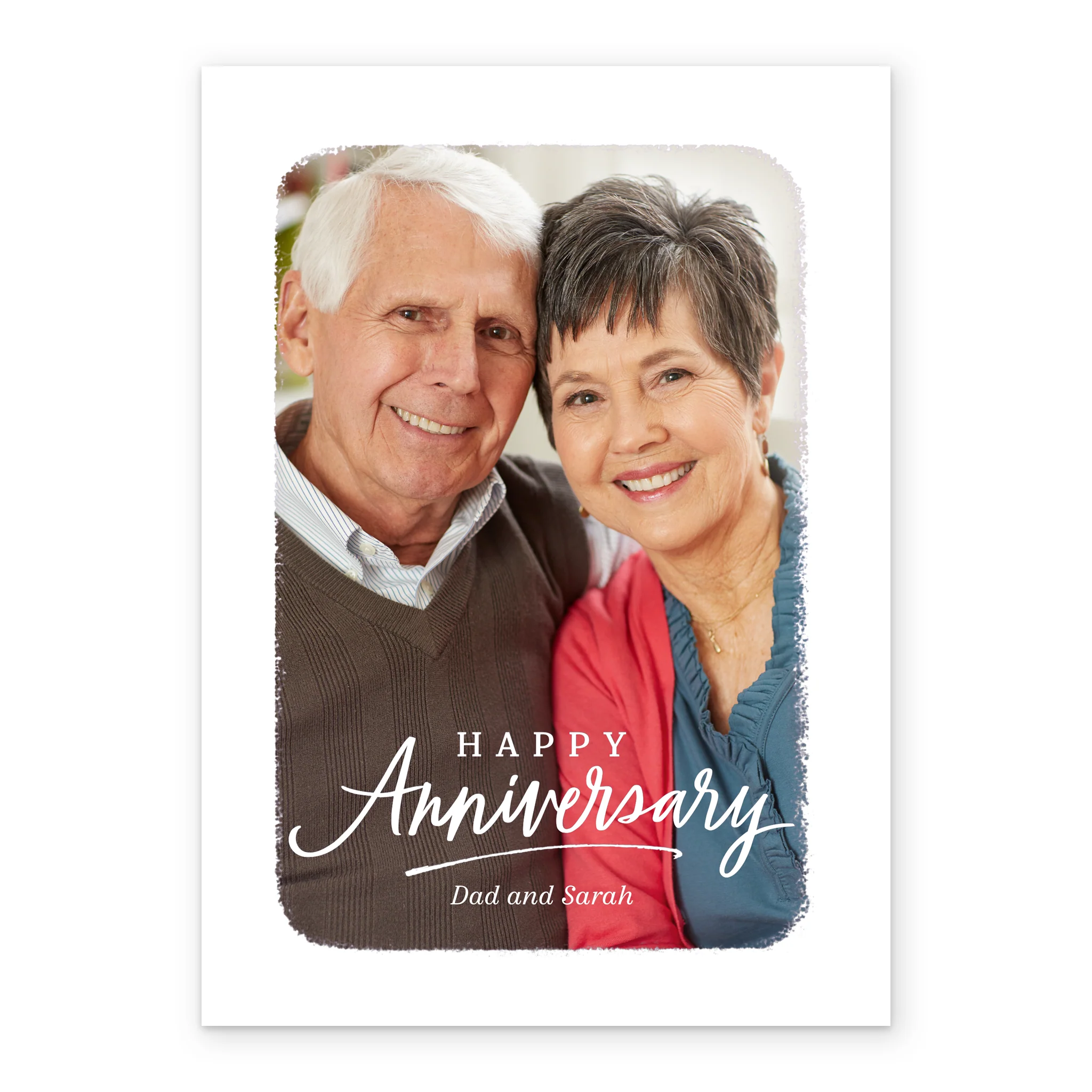 Personalised Photo Upload & Editable Typography Word Art Anniversary Card - Image 2
