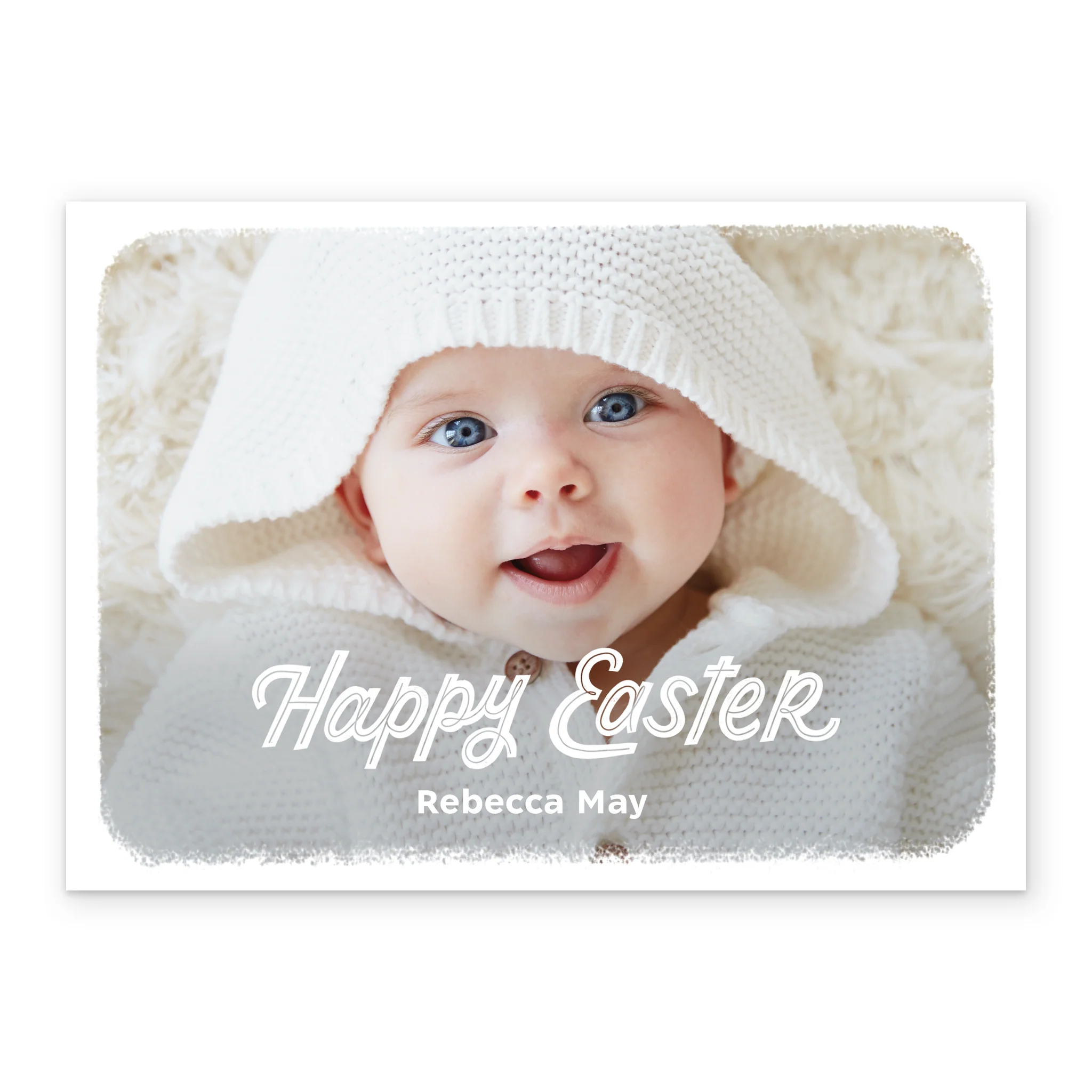 Personalised Photo Upload & Editable White Border Easter Card - Image 2