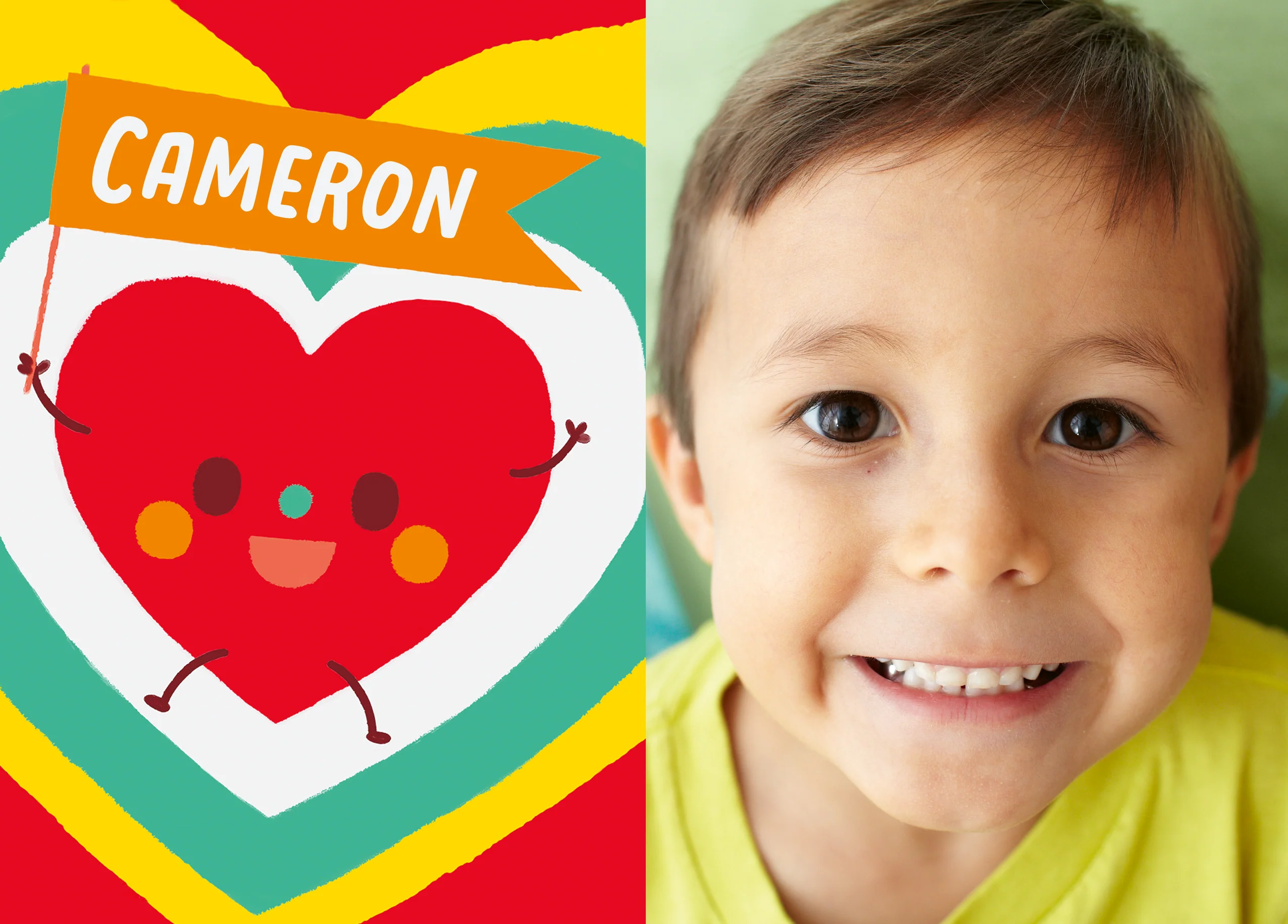 Personalised Photo Upload & Editable 'You Make My Heart Happy' Valentine's Day Card