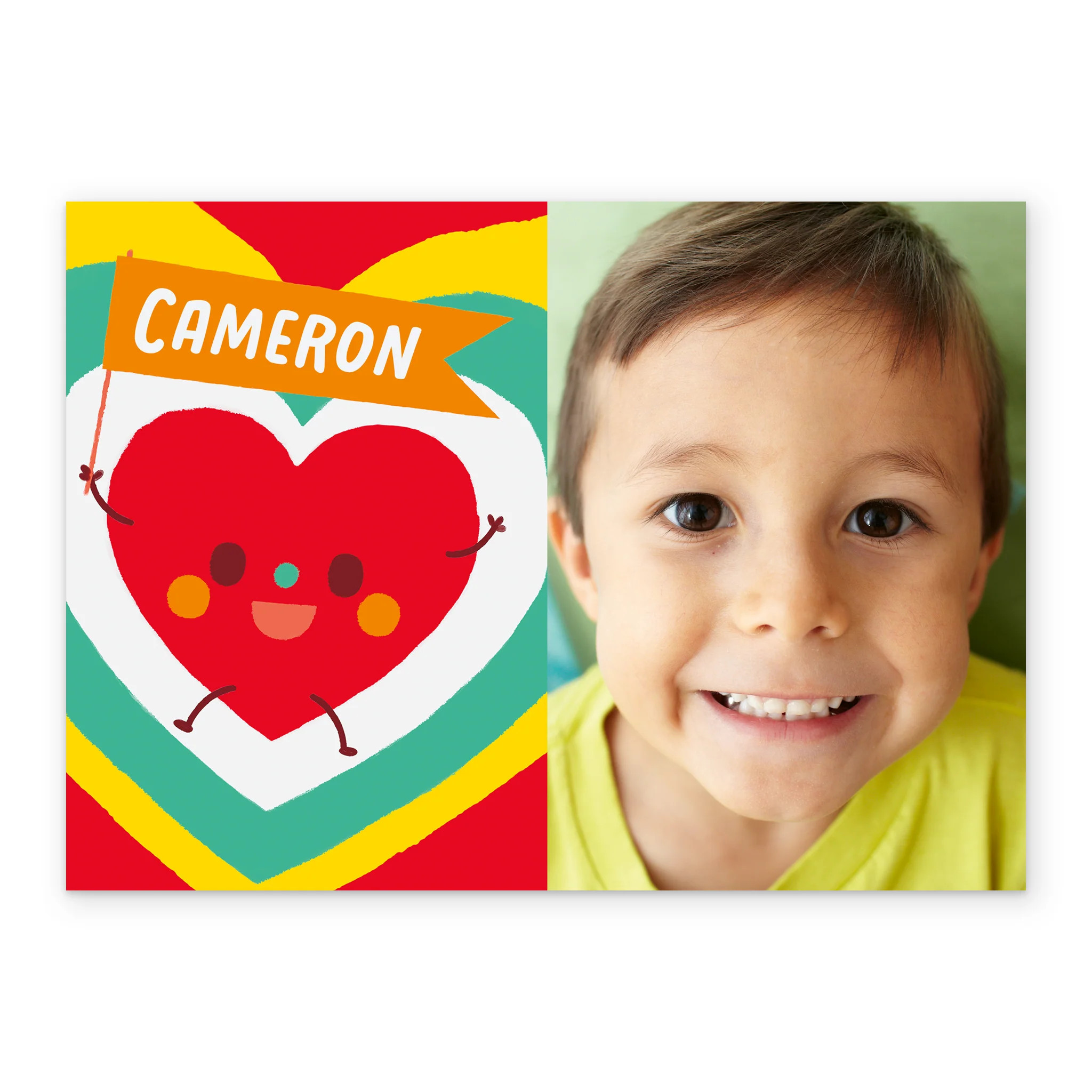 Personalised Photo Upload & Editable 'You Make My Heart Happy' Valentine's Day Card - Image 2
