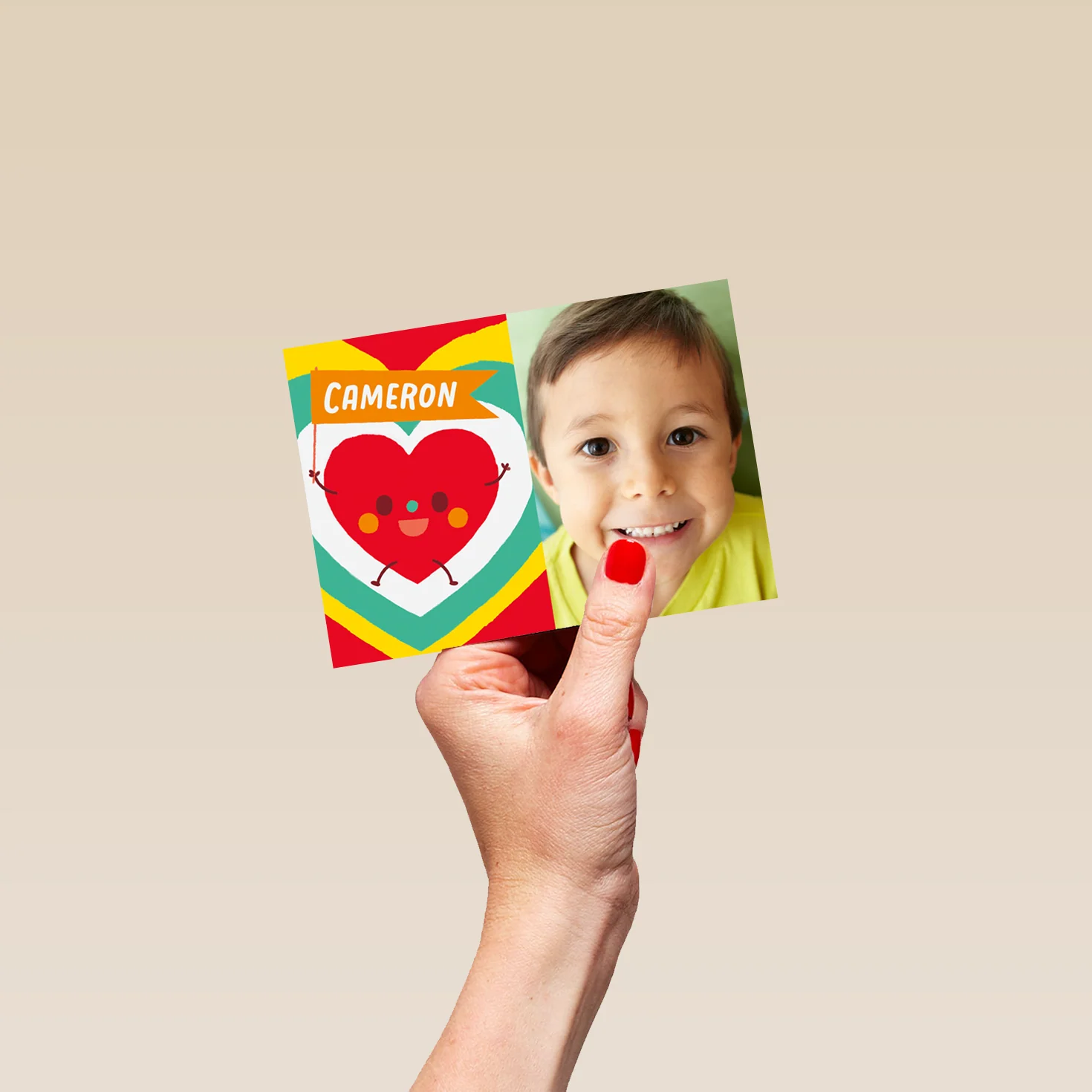 Personalised Photo Upload & Editable 'You Make My Heart Happy' Valentine's Day Card - Image 4