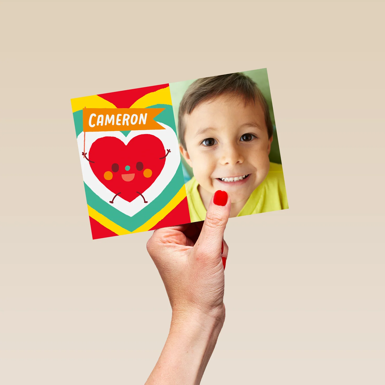 Personalised Photo Upload & Editable 'You Make My Heart Happy' Valentine's Day Card - Image 5