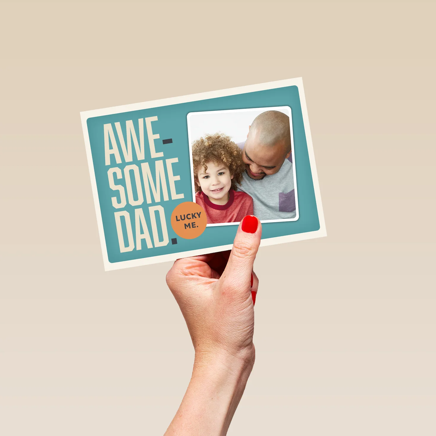 Personalised Photo Upload Father's Day Card for Awesome Dad - Image 5