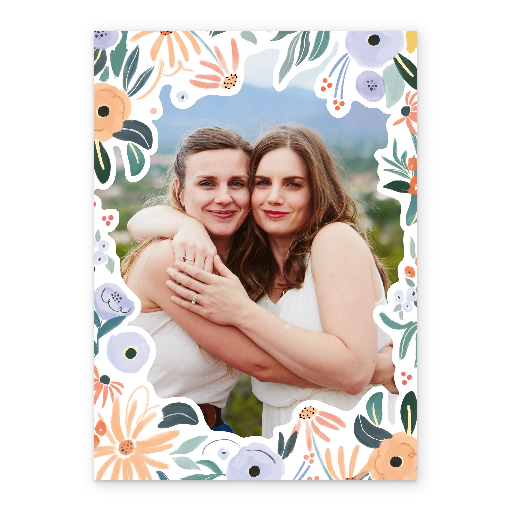 Personalised Photo Upload Floral Frame Mother's Day Card - Image 2