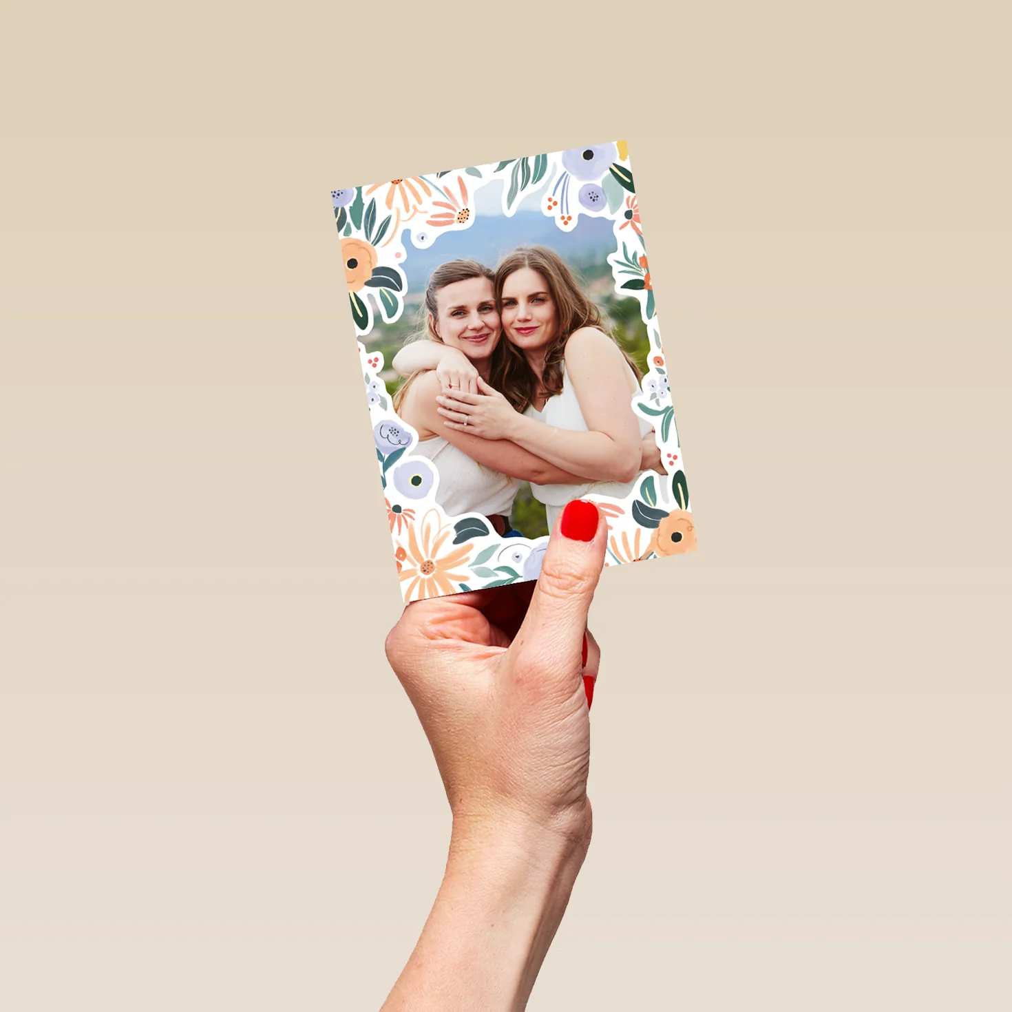 Personalised Photo Upload Floral Frame Mother's Day Card - Image 4
