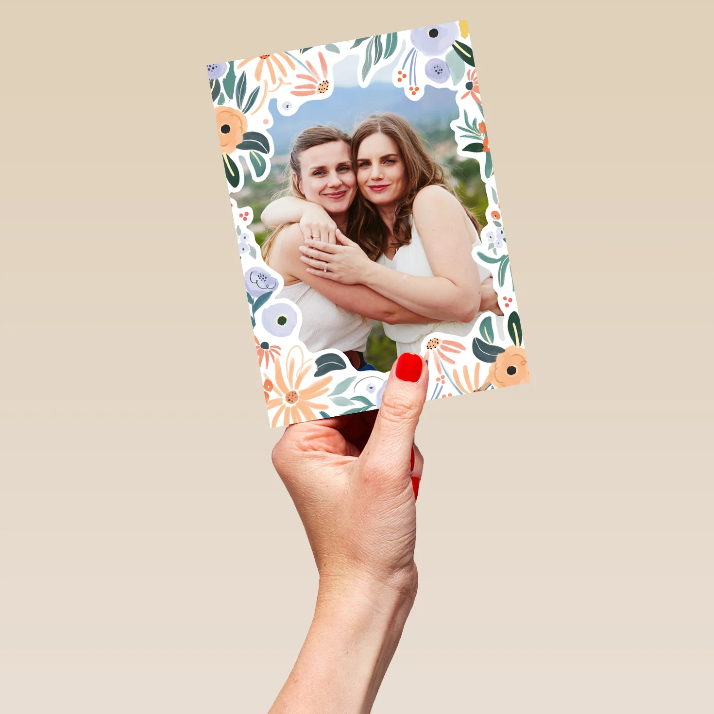 Personalised Photo Upload Floral Frame Mother's Day Card - Image 5