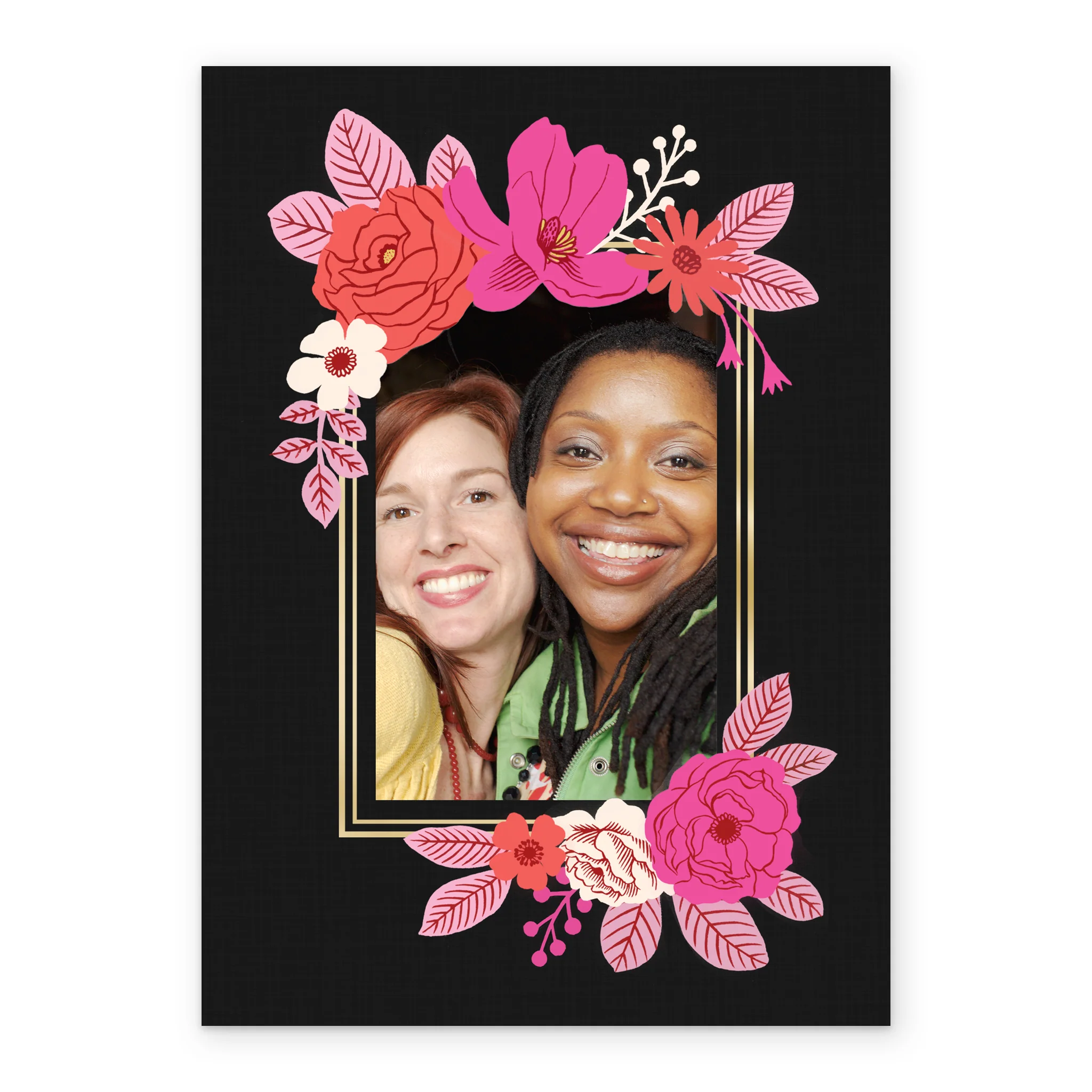 Personalised Photo Upload Flowers & Frame Valentine's Day Card - Image 2