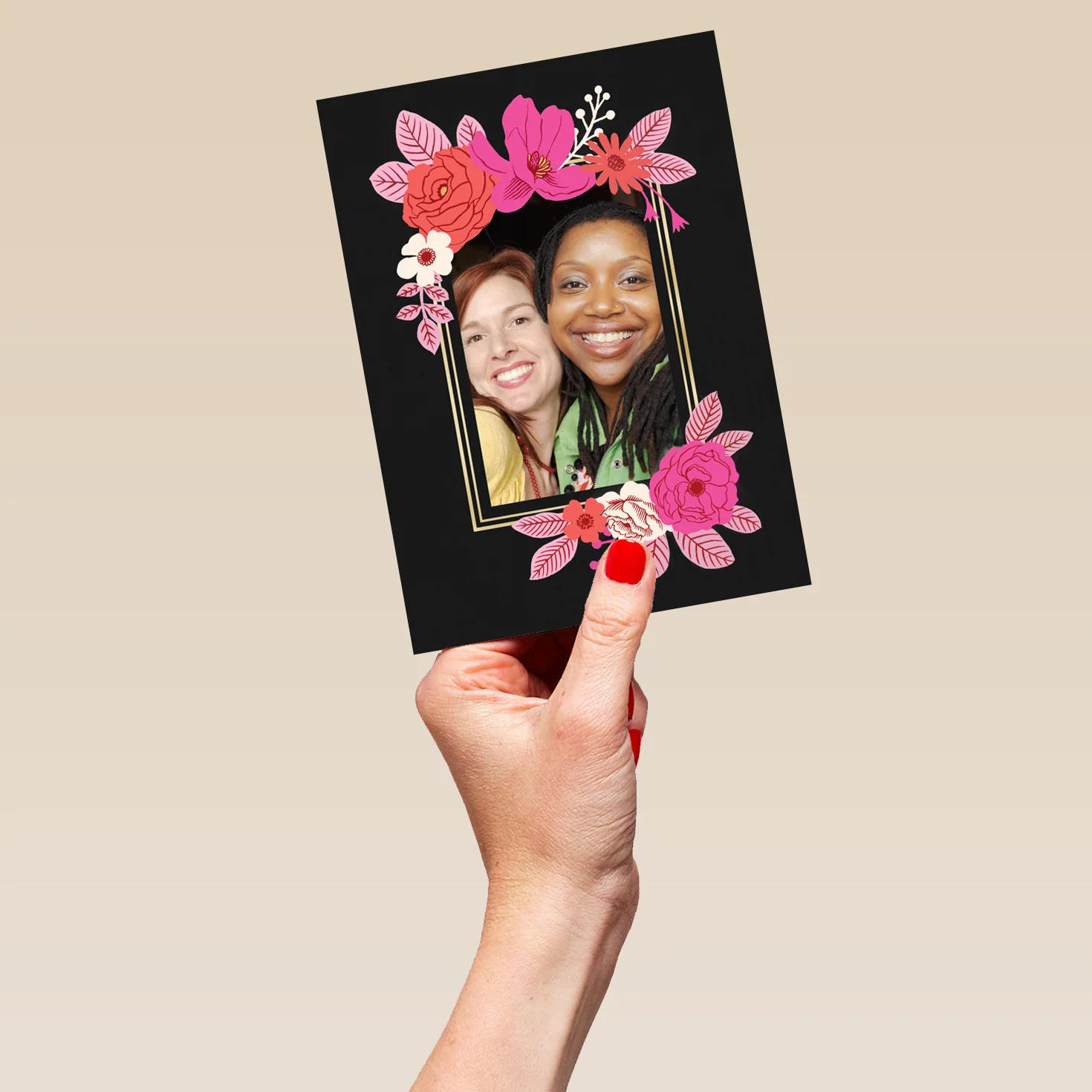 Personalised Photo Upload Flowers & Frame Valentine's Day Card - Image 5