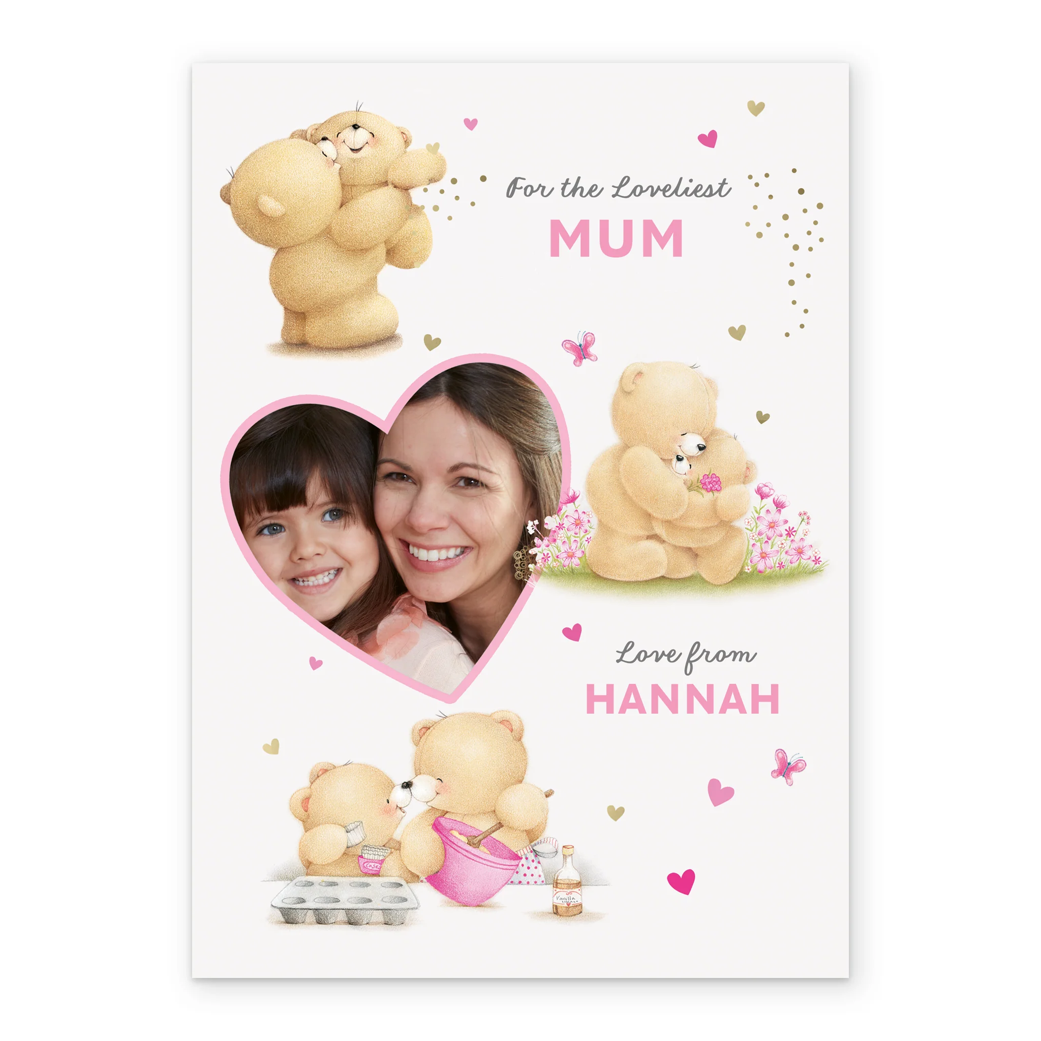 Personalised Photo Upload Forever Friends Hearts Mother's Day Card - Image 2