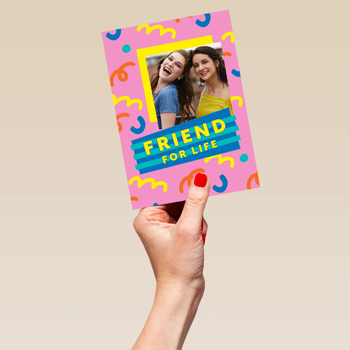 Personalised Photo Upload 'Friend for Life' Birthday Card For Her - Image 5