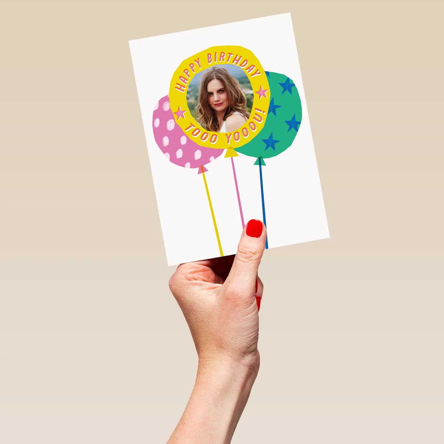 Personalised Photo Upload Fun Balloons Birthday Card - Image 5