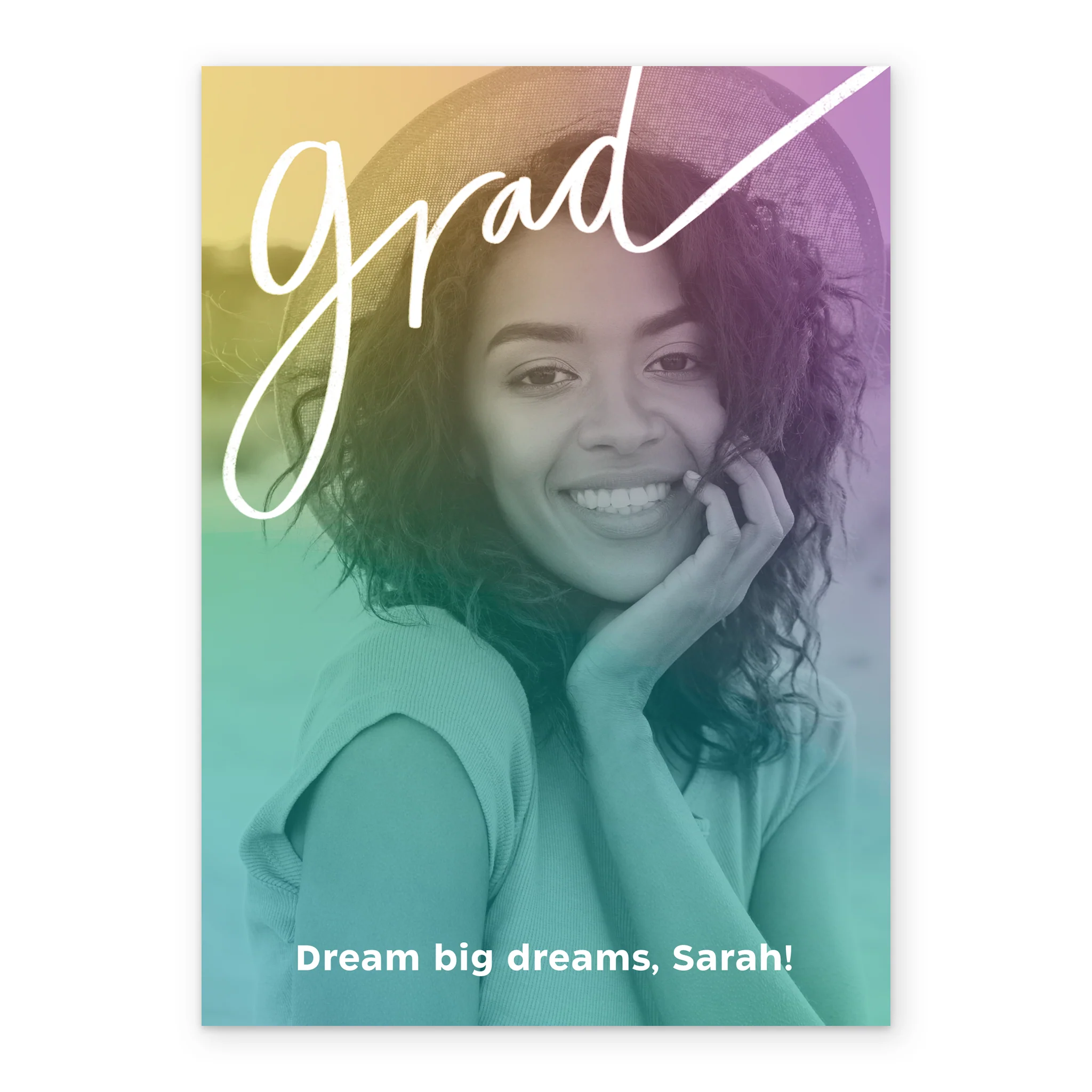 Personalised Photo Upload Gradient Graduation Card - Image 2