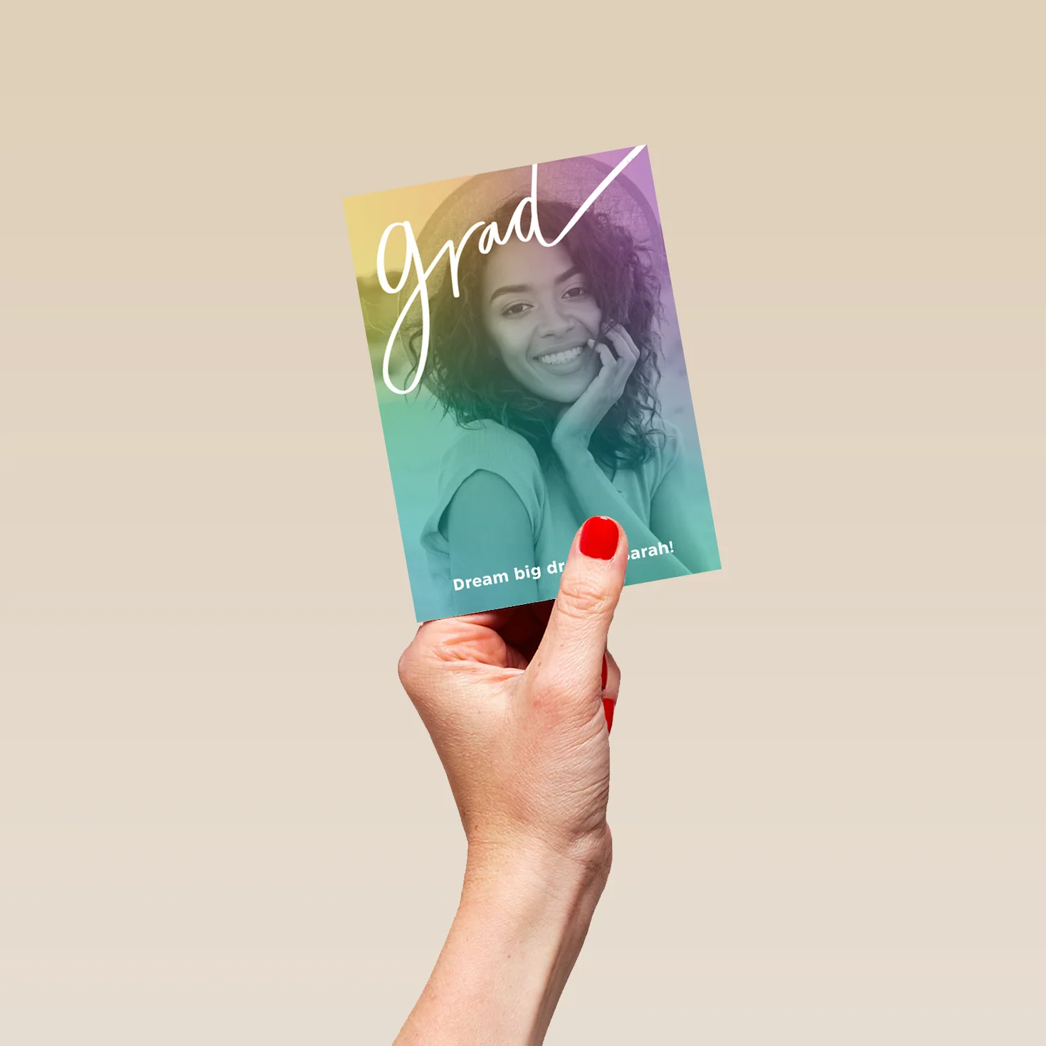 Personalised Photo Upload Gradient Graduation Card - Image 4