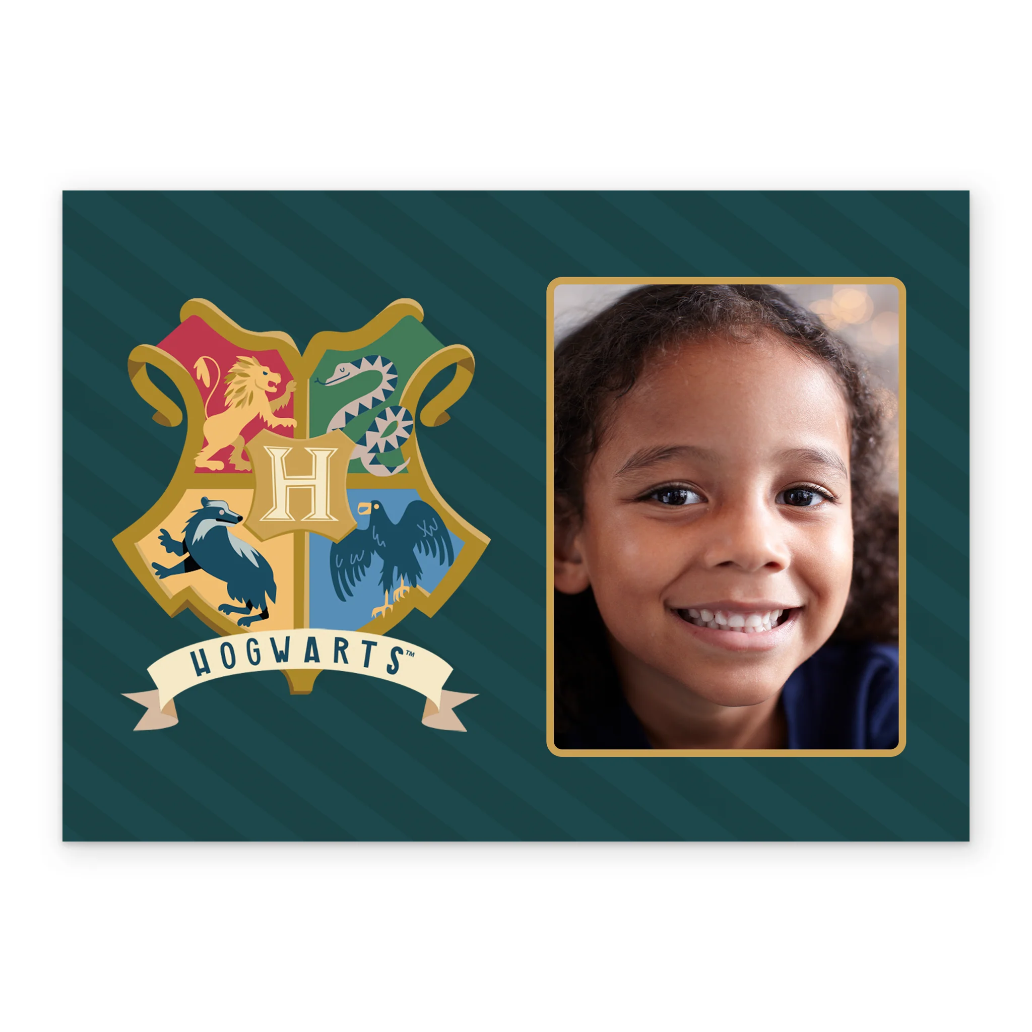 Personalised Photo Upload Harry Potter™ Hogwarts Crest Kids Birthday Card - Image 2