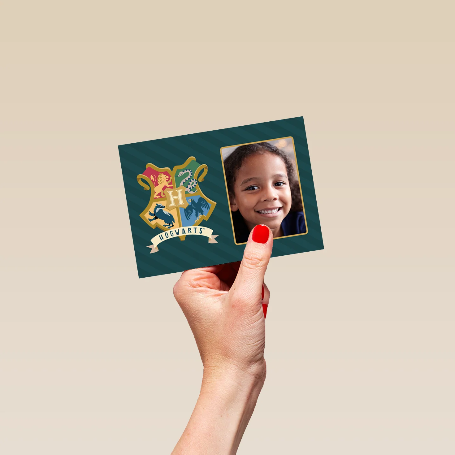 Personalised Photo Upload Harry Potter™ Hogwarts Crest Kids Birthday Card - Image 4