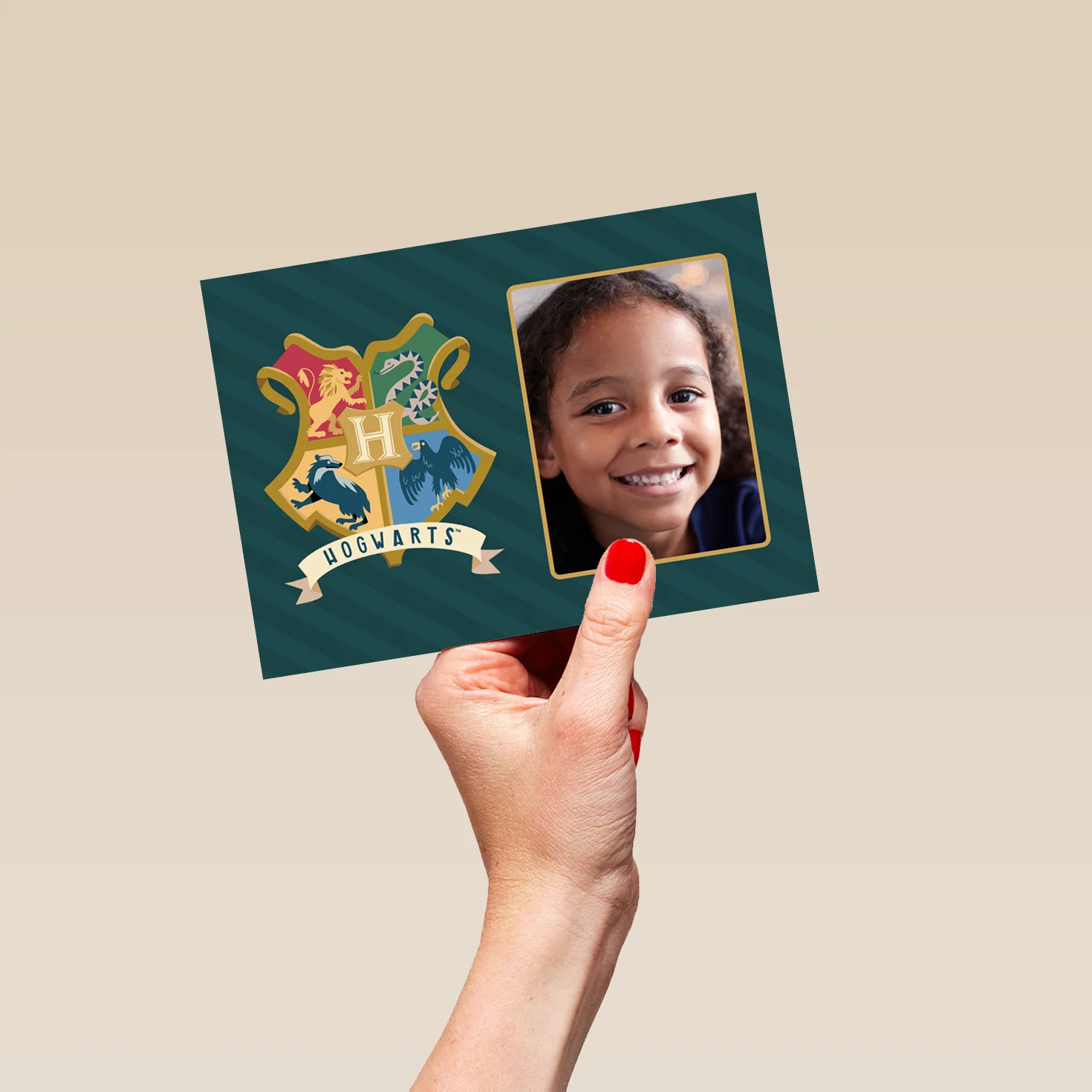 Personalised Photo Upload Harry Potter™ Hogwarts Crest Kids Birthday Card - Image 5