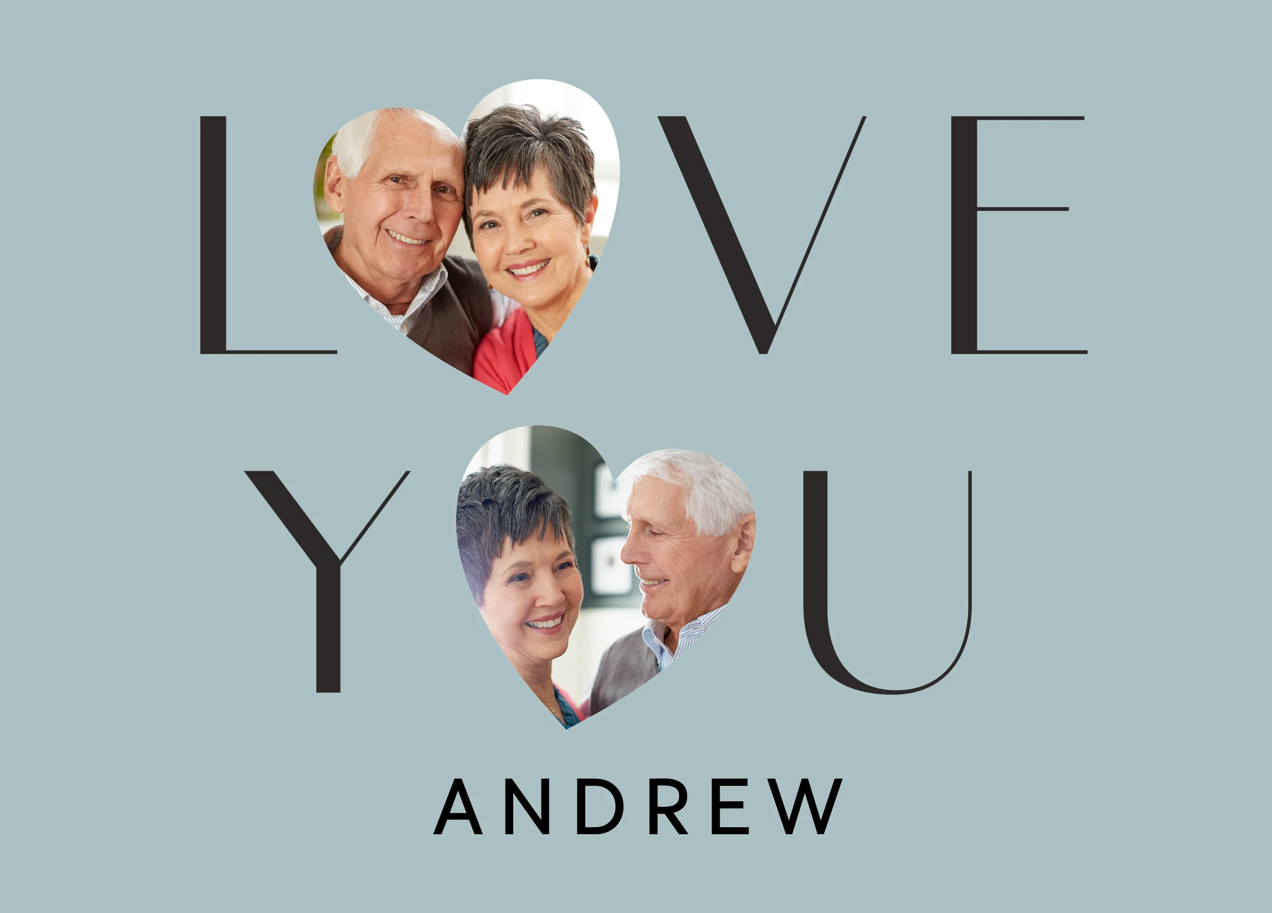 Personalised Photo Upload Hearts Anniversary Card
