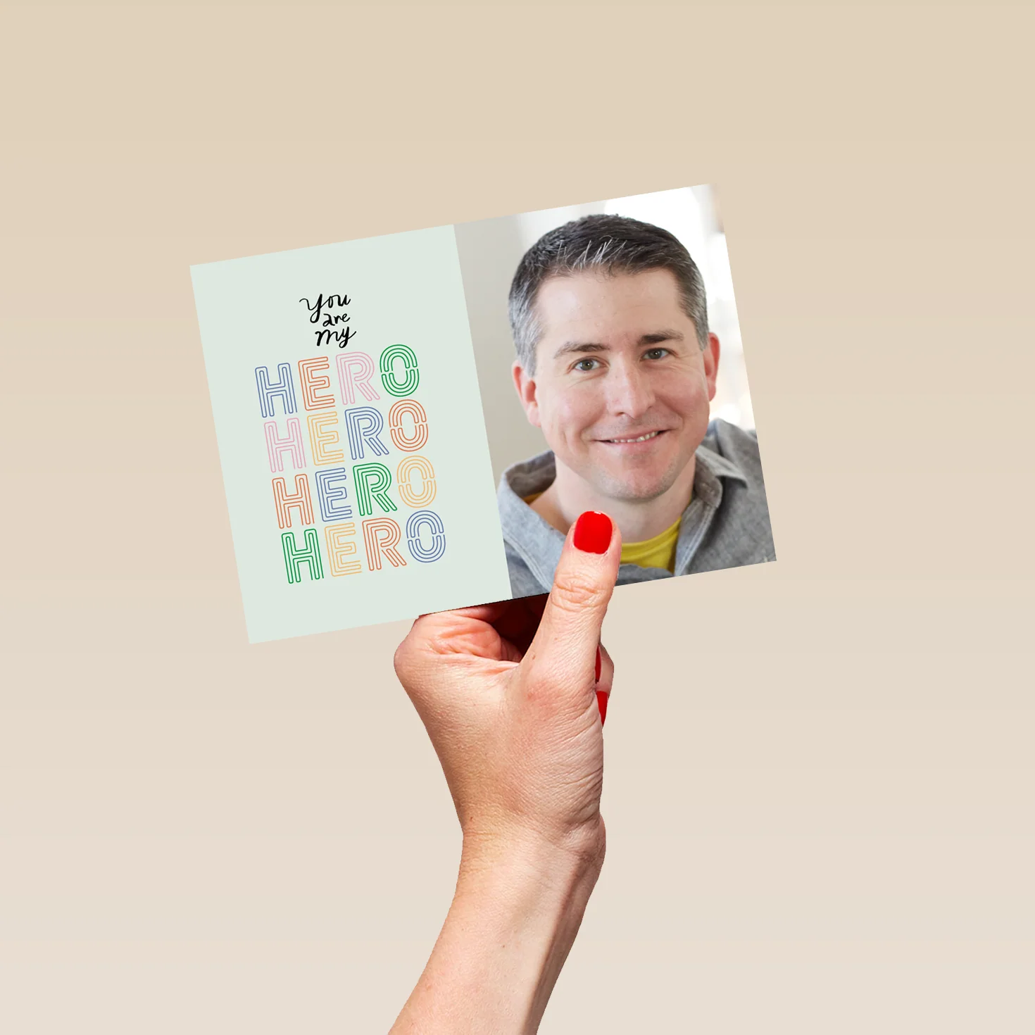Personalised Photo Upload 'Hero' Father's Day Card - Image 5