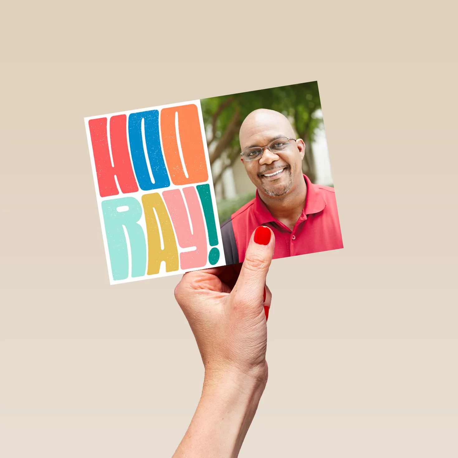 Personalised Photo Upload HOORAY Celebration Card - Image 5