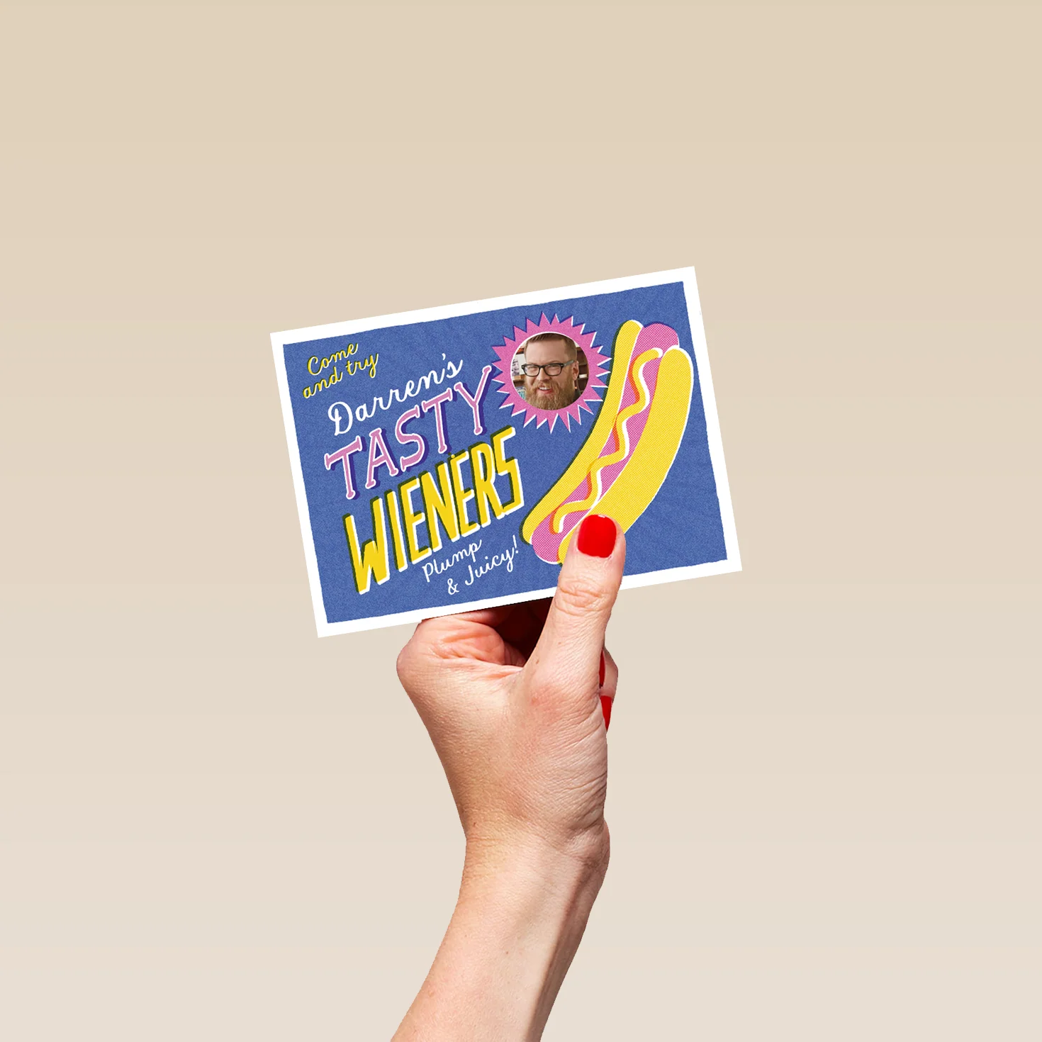 Personalised Photo Upload Hot Dog Birthday Card - Image 4
