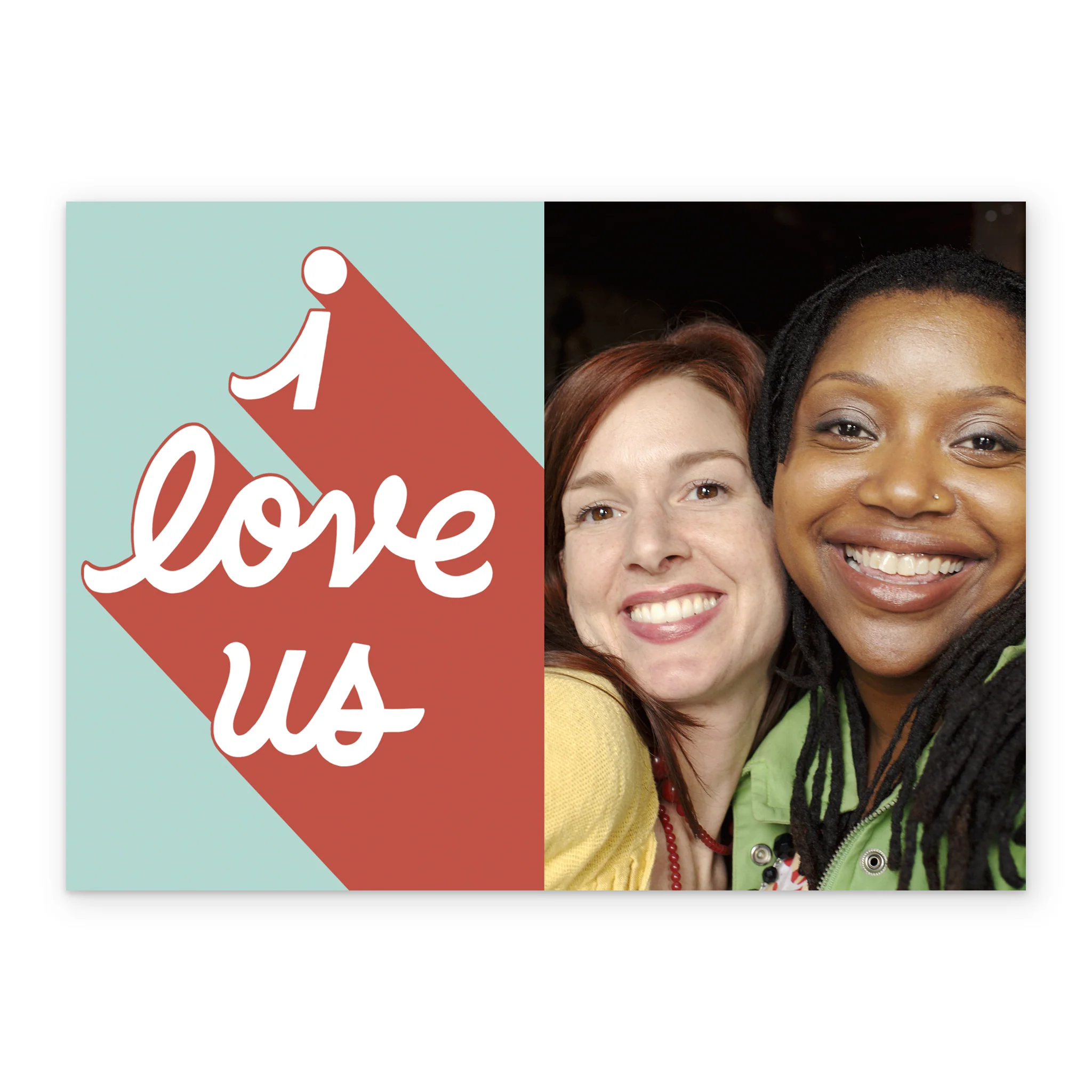 Personalised Photo Upload 'I love us' Greeting Card - Image 2