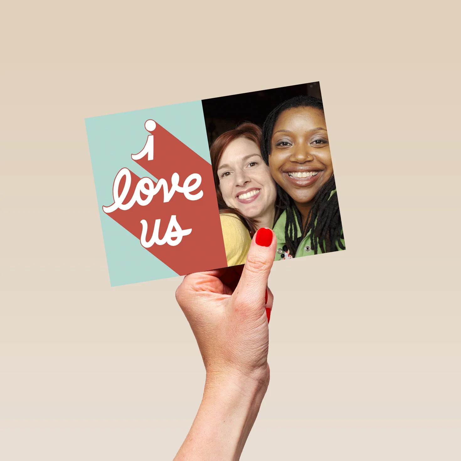Personalised Photo Upload 'I love us' Greeting Card - Image 5