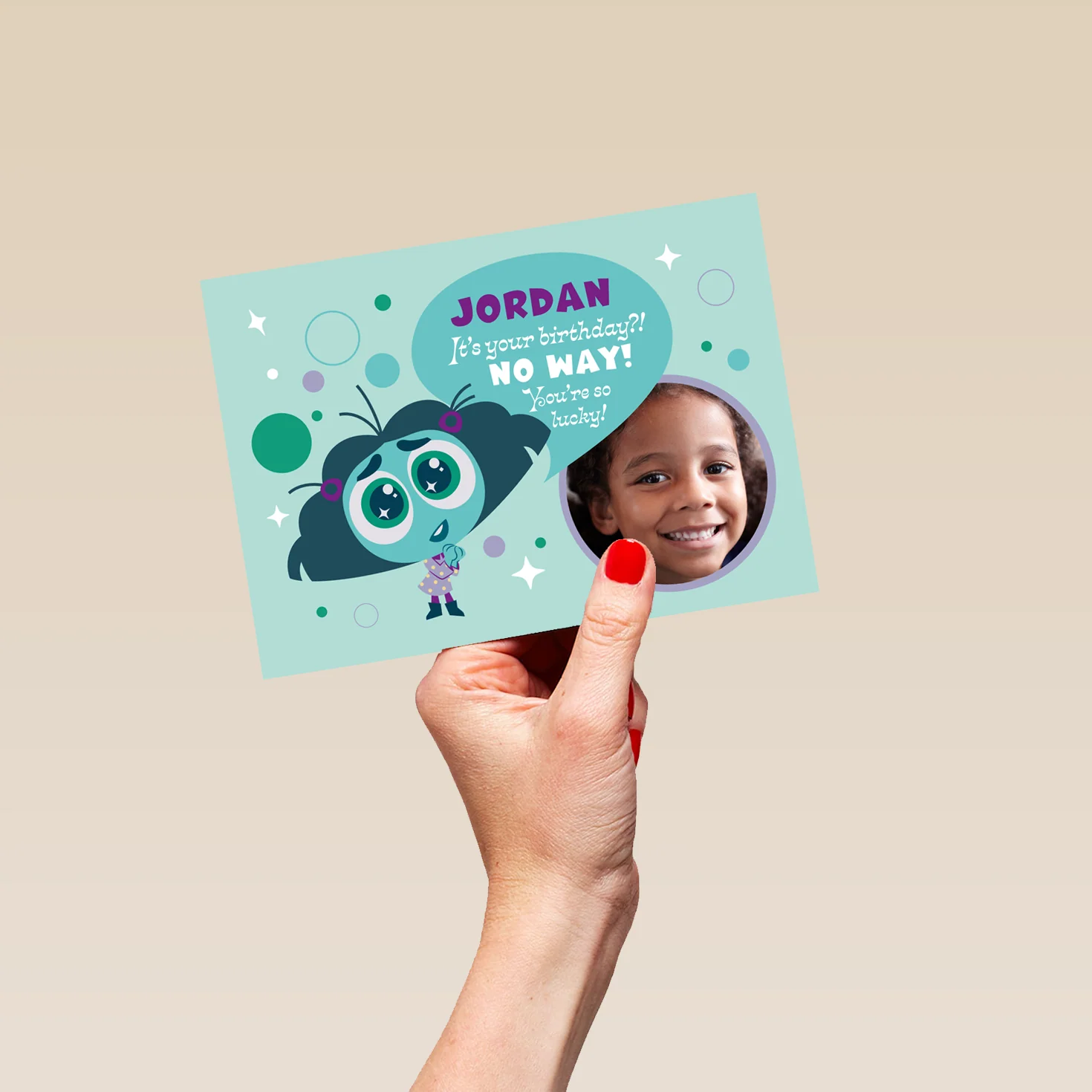 Personalised Photo Upload Inside Out Envy Birthday Card - Image 5