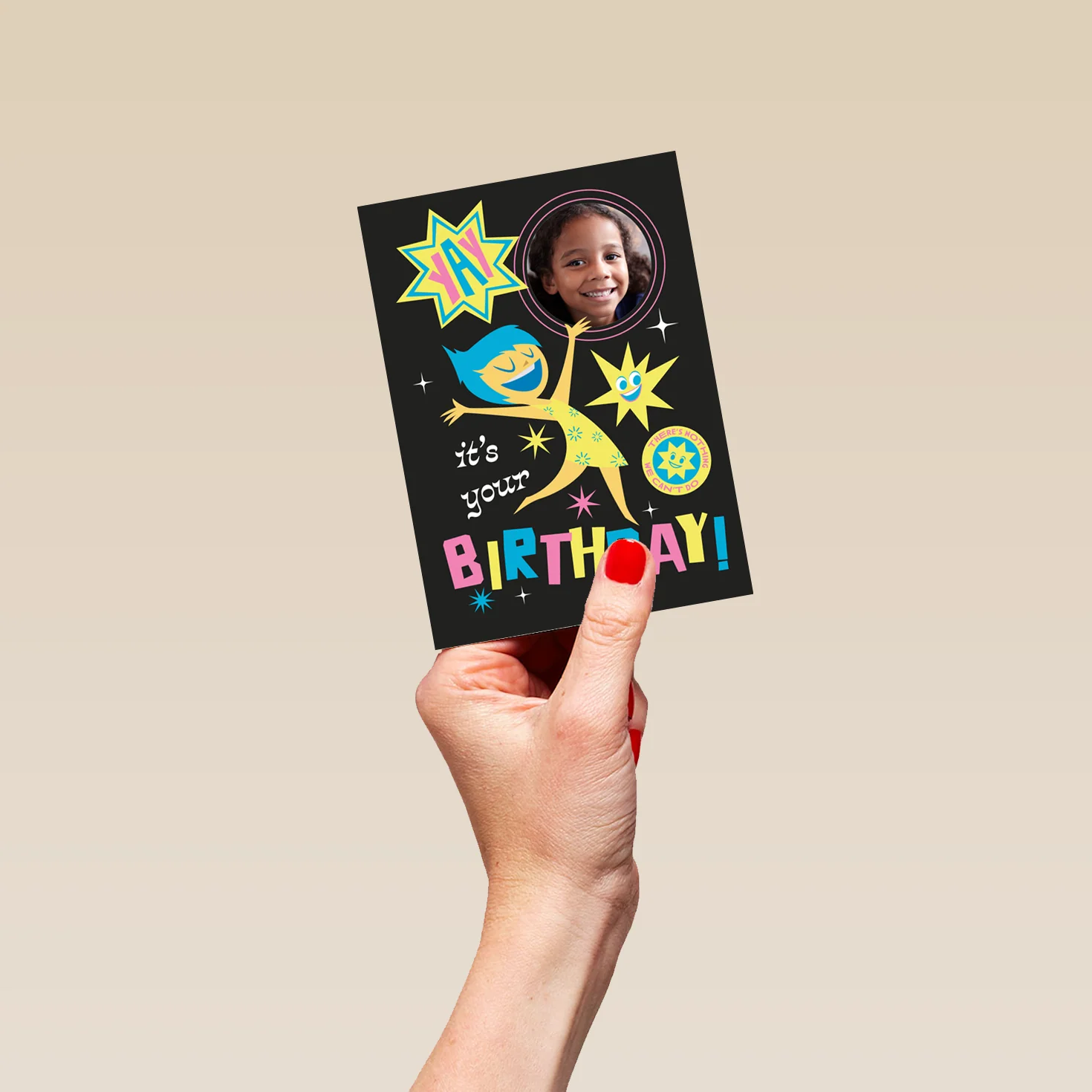 Personalised Photo Upload Inside Out Joy Birthday Card - Image 4