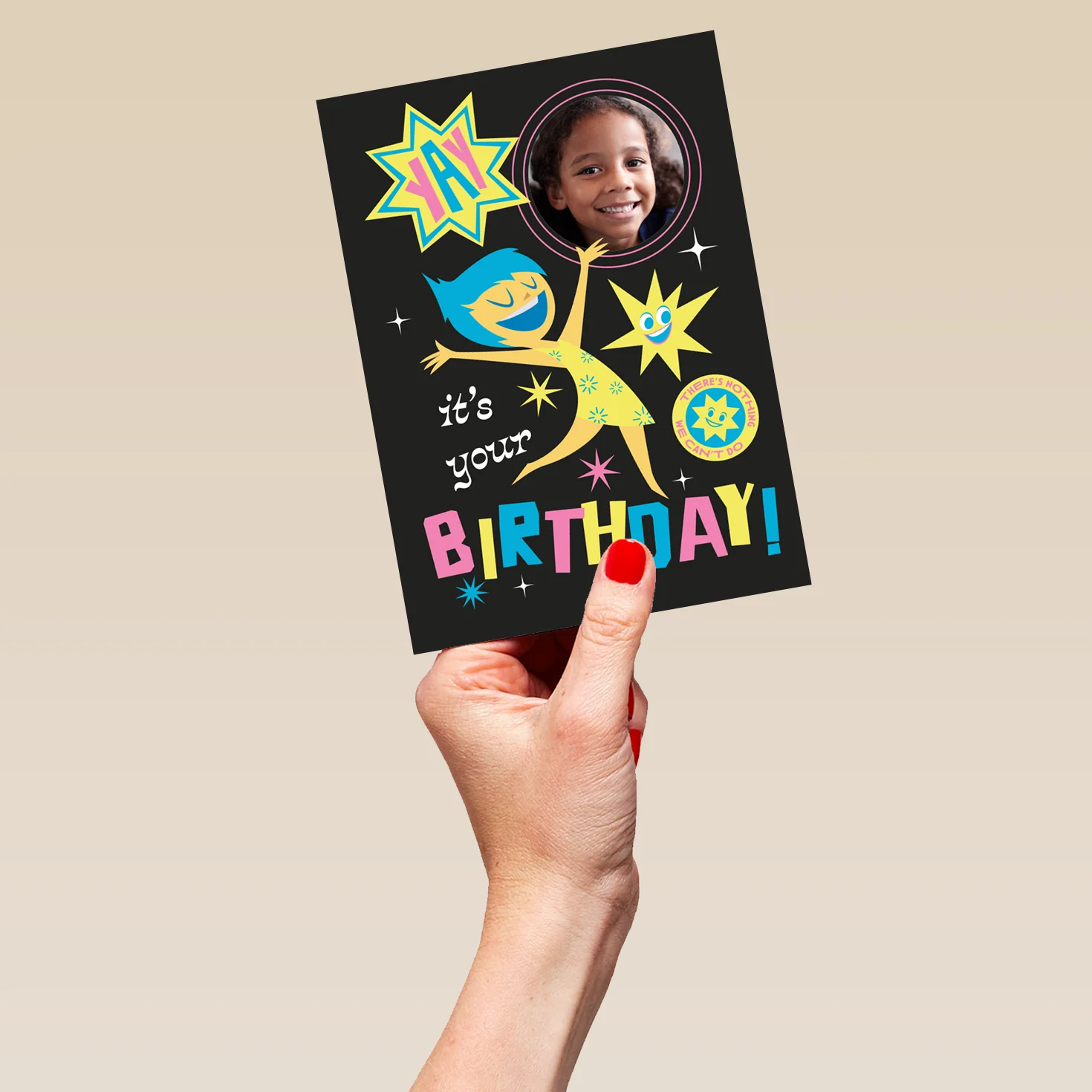 Personalised Photo Upload Inside Out Joy Birthday Card - Image 5