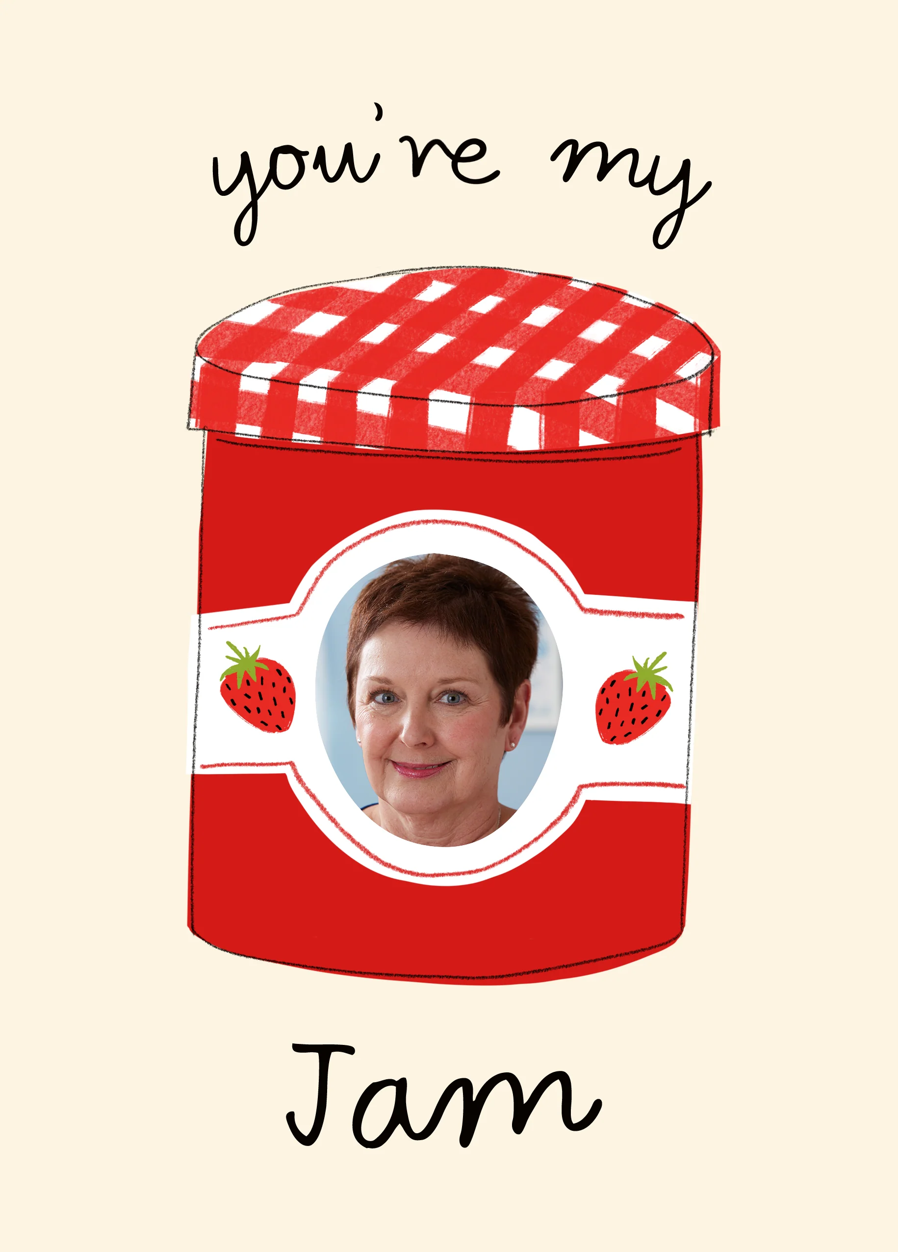 Personalised Photo Upload Jam Jar Greeting Card